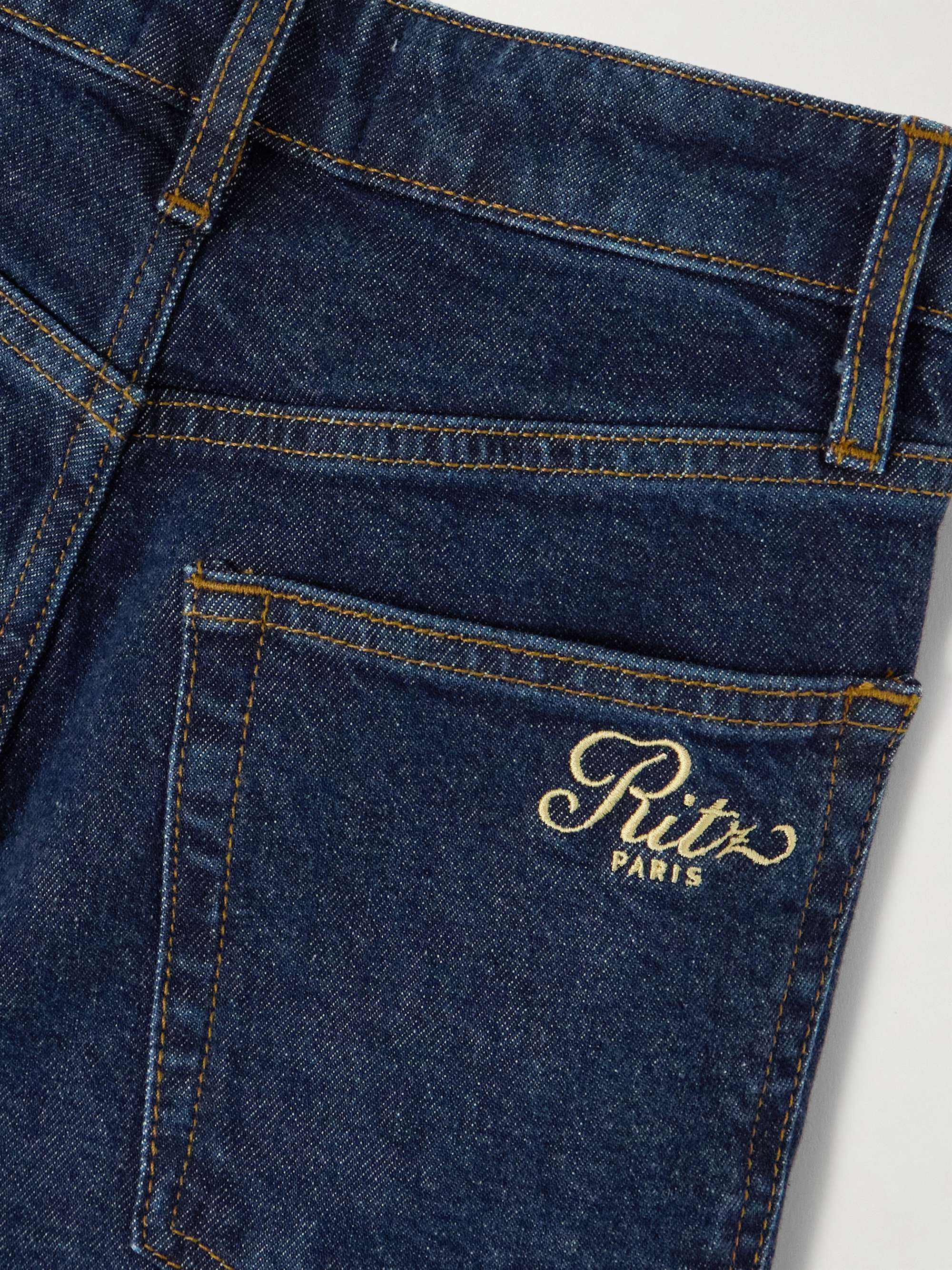 + Ritz Paris The Ruler embellished high-rise straight-leg jeans view