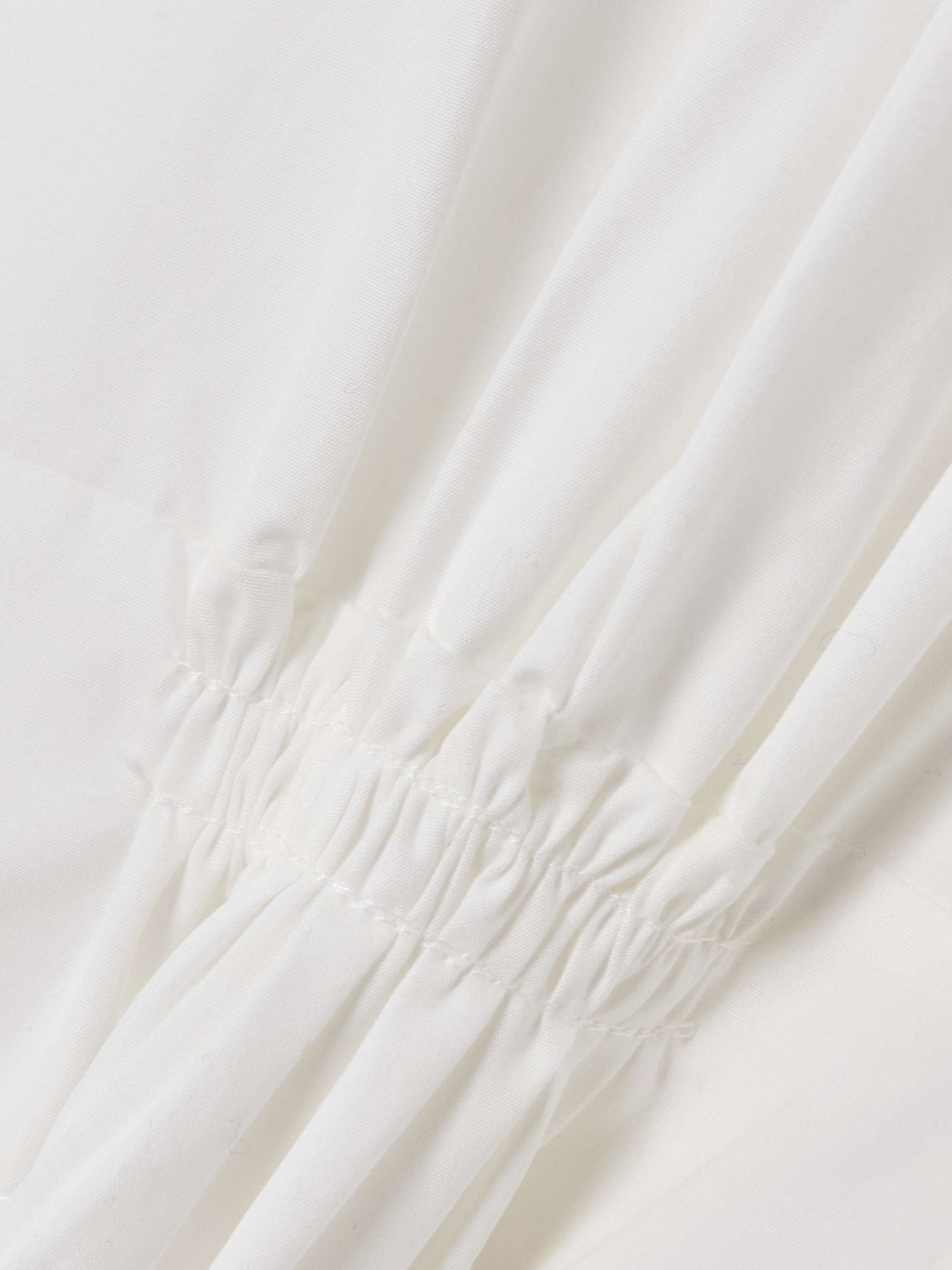 Pintucked cotton-poplin maxi shirt dress view