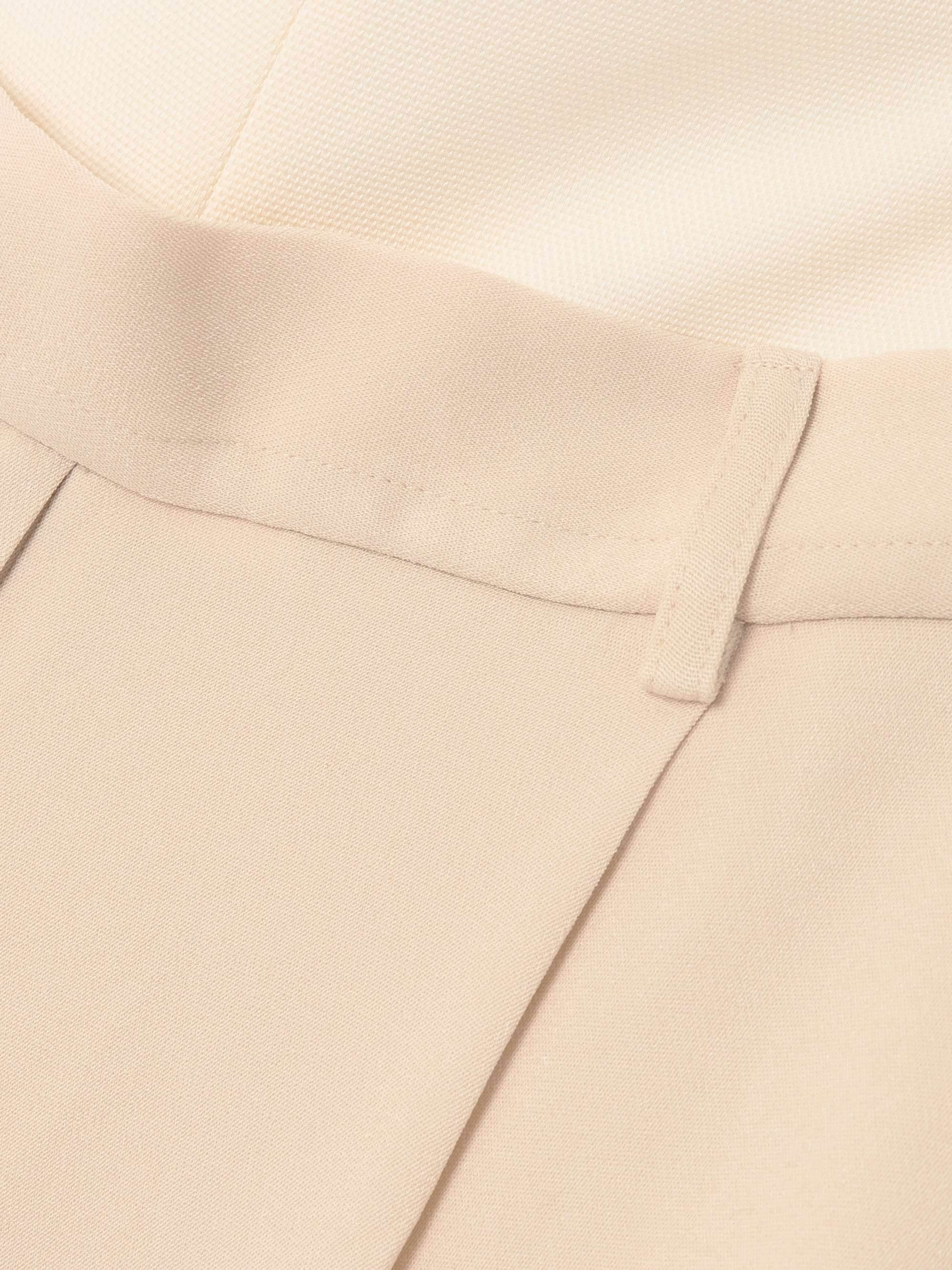 Sommar Duo piqué-trimmed crepe wide-leg pants view