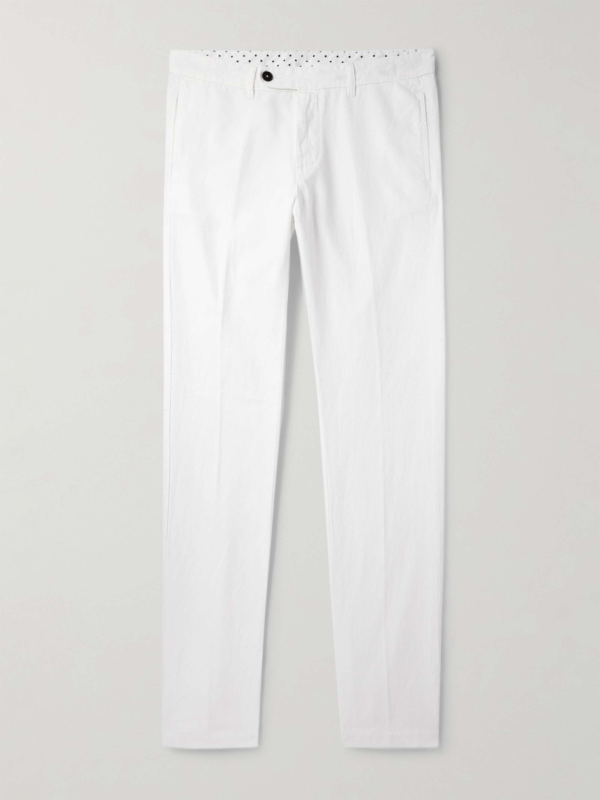 Winch2 Slim-Fit Straight-Leg Cotton and Linen-Blend Trousers hero visual