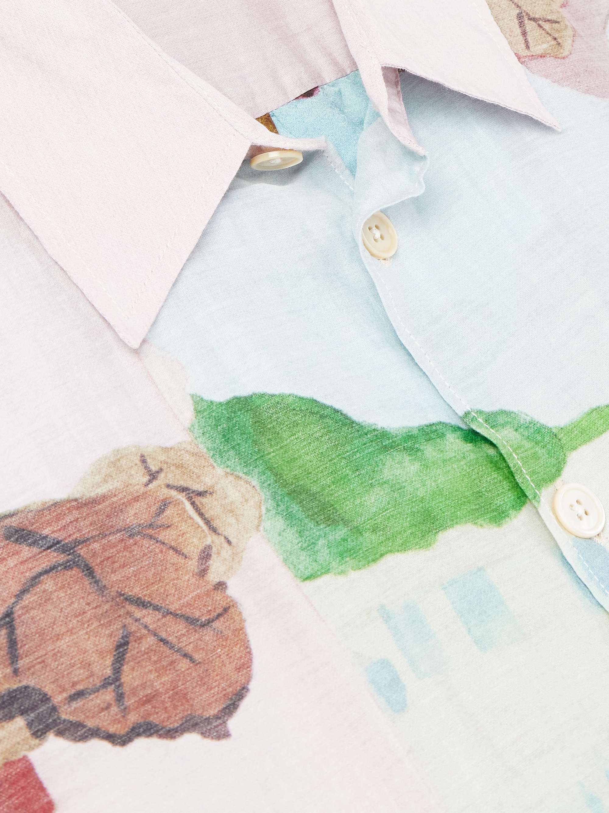 Beyond Printed Cotton and Silk-Blend Shirt view