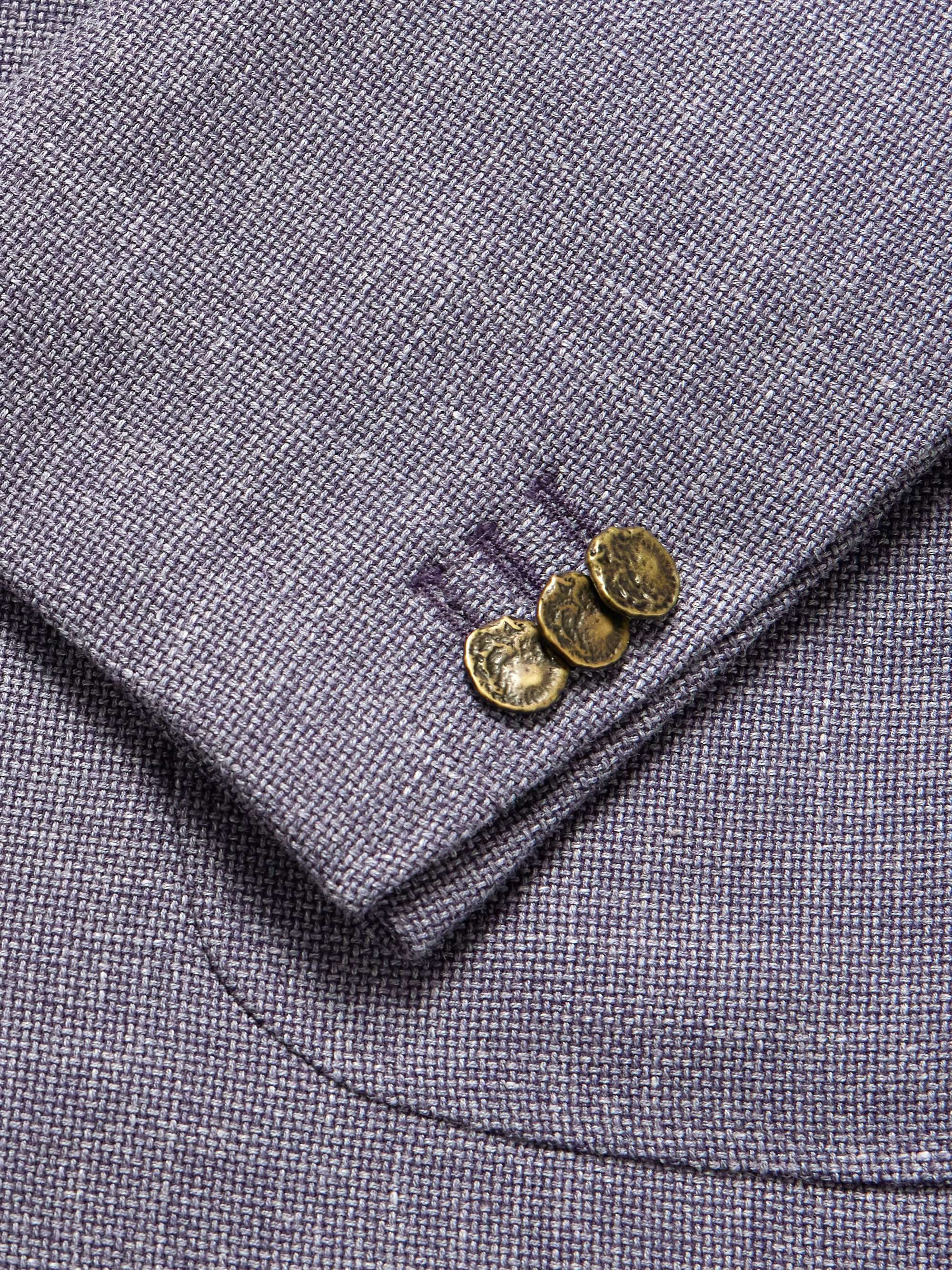 Ghost Slim-Fit Wool, Cotton, Silk and Linen-Hopsack Blazer view