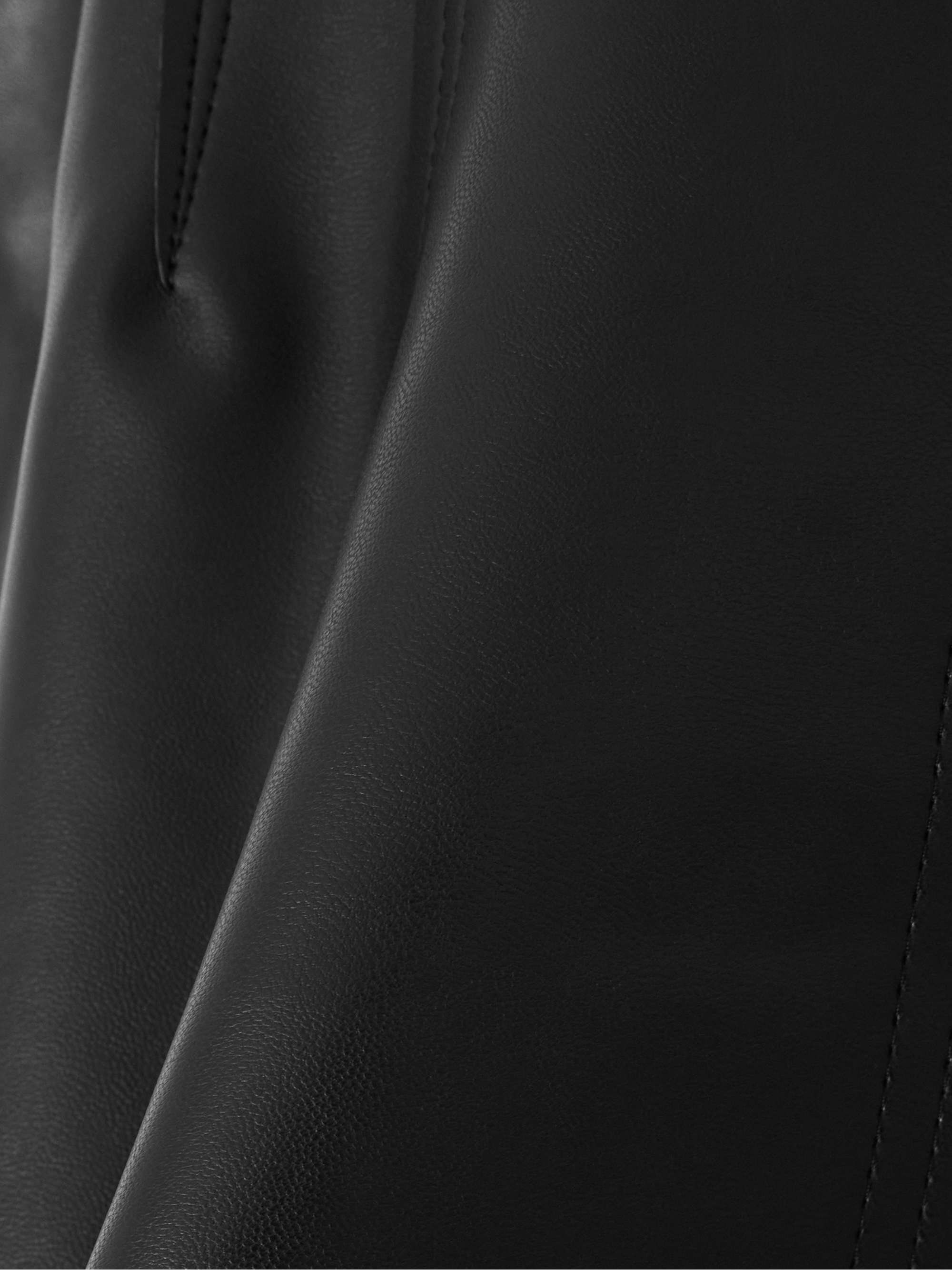 Grace pleated leather mini skirt view