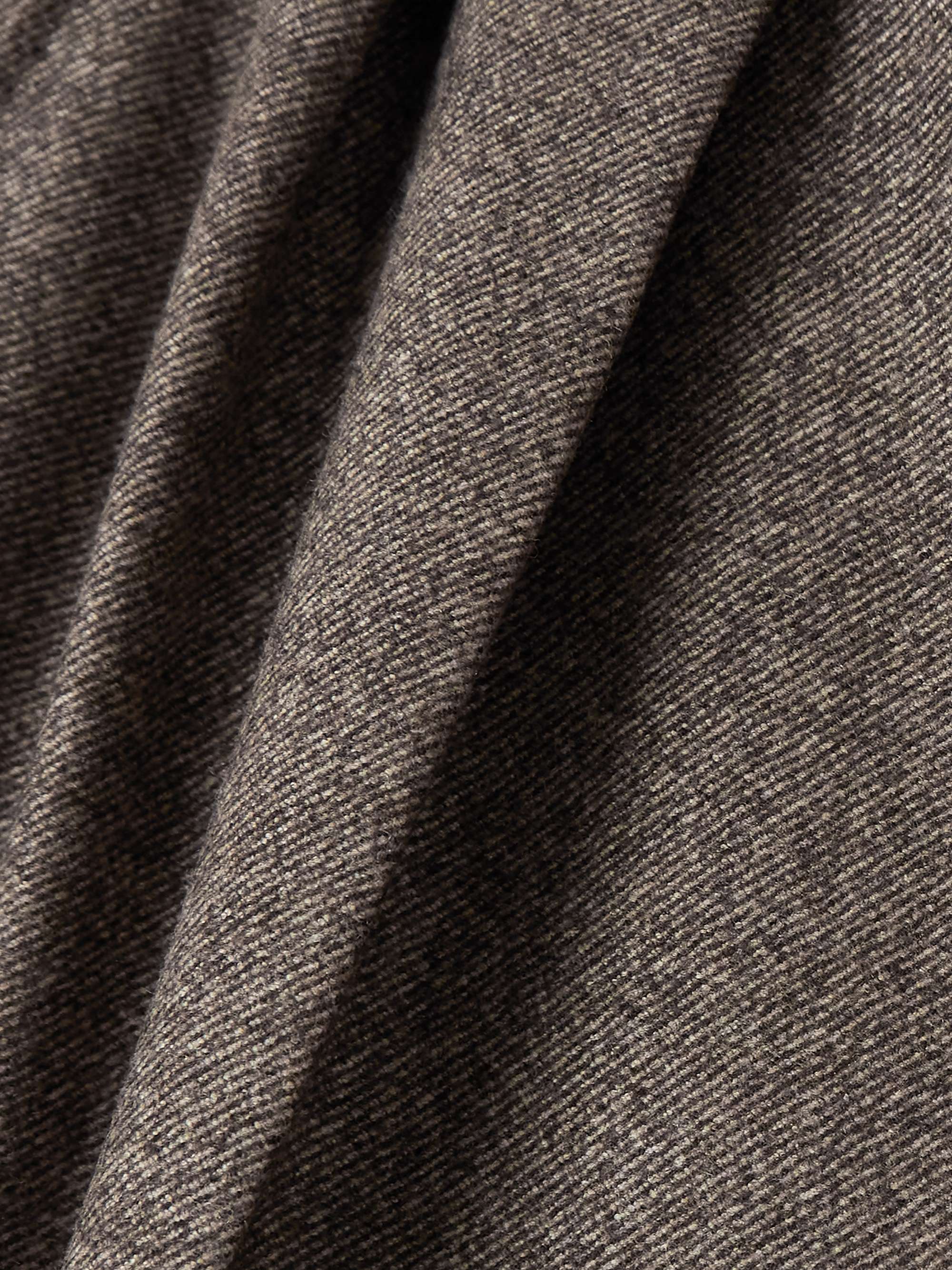 Yurik pleated wool and cashmere-blend flannel straight-leg pants view