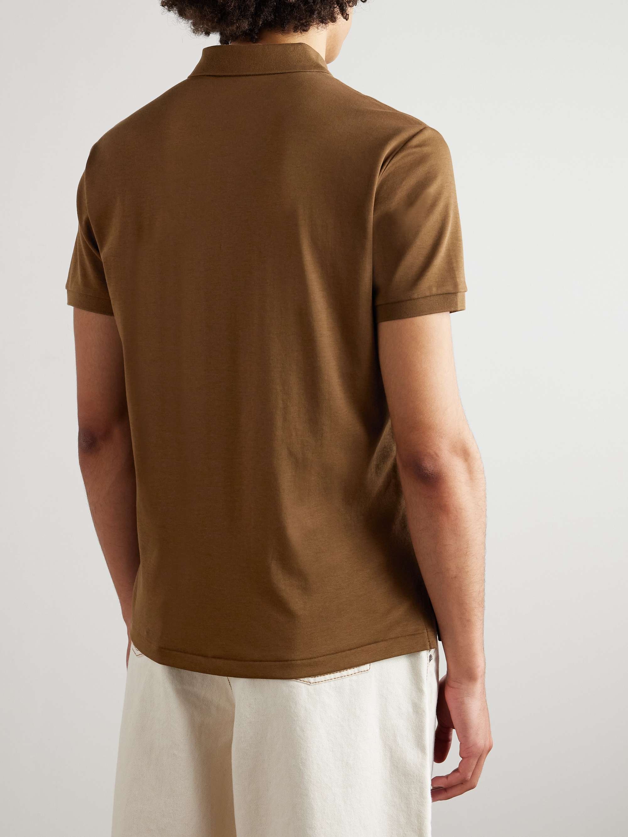 Logo-Embroidered Cotton-Jersey Polo Shirt view