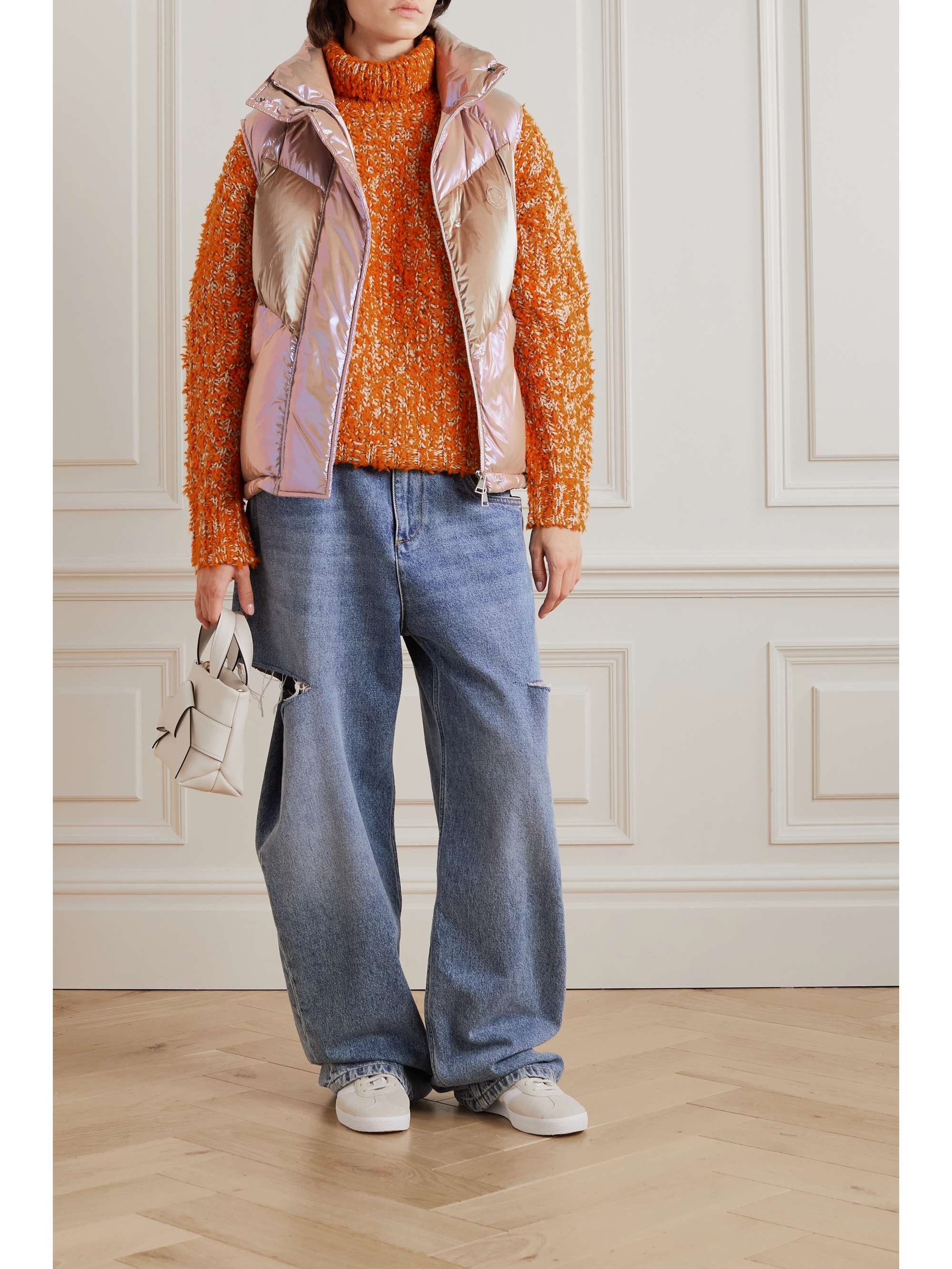 Faucille quilted metallic shell down vest view