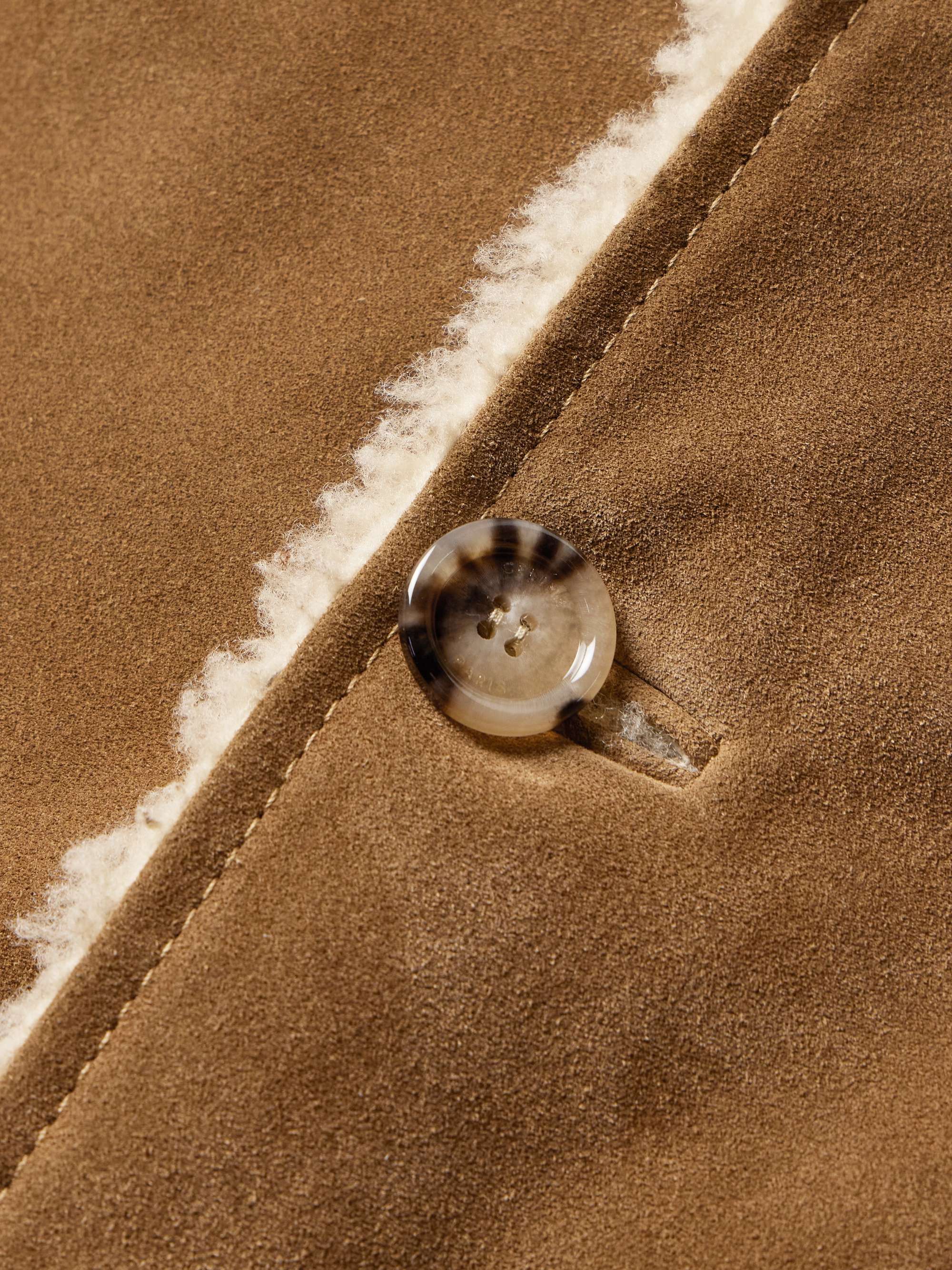 Shearling-Lined Suede Jacket view