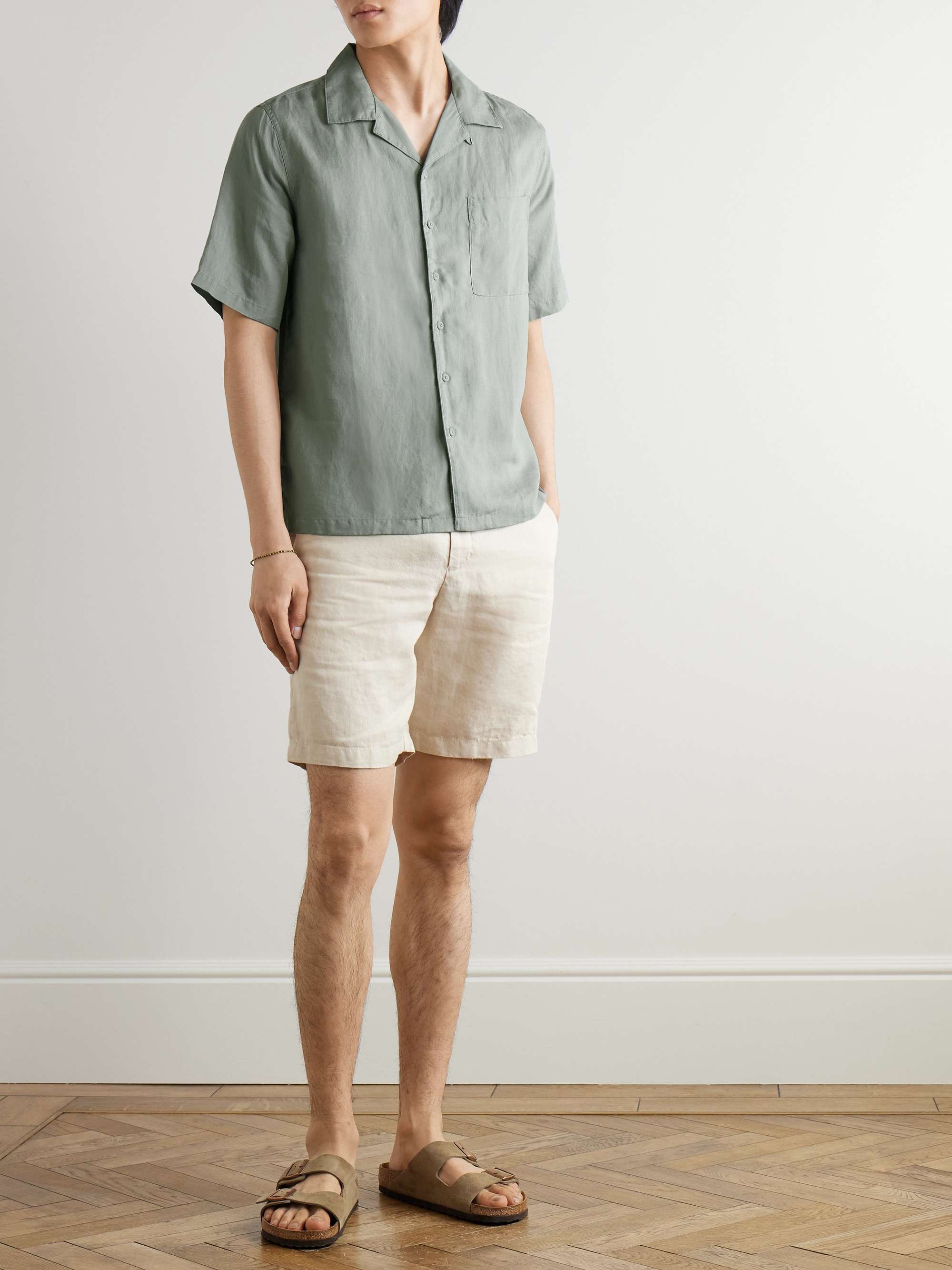 Air Convertible-Collar Linen and TENCEL™ Lyocell-Blend Shirt view