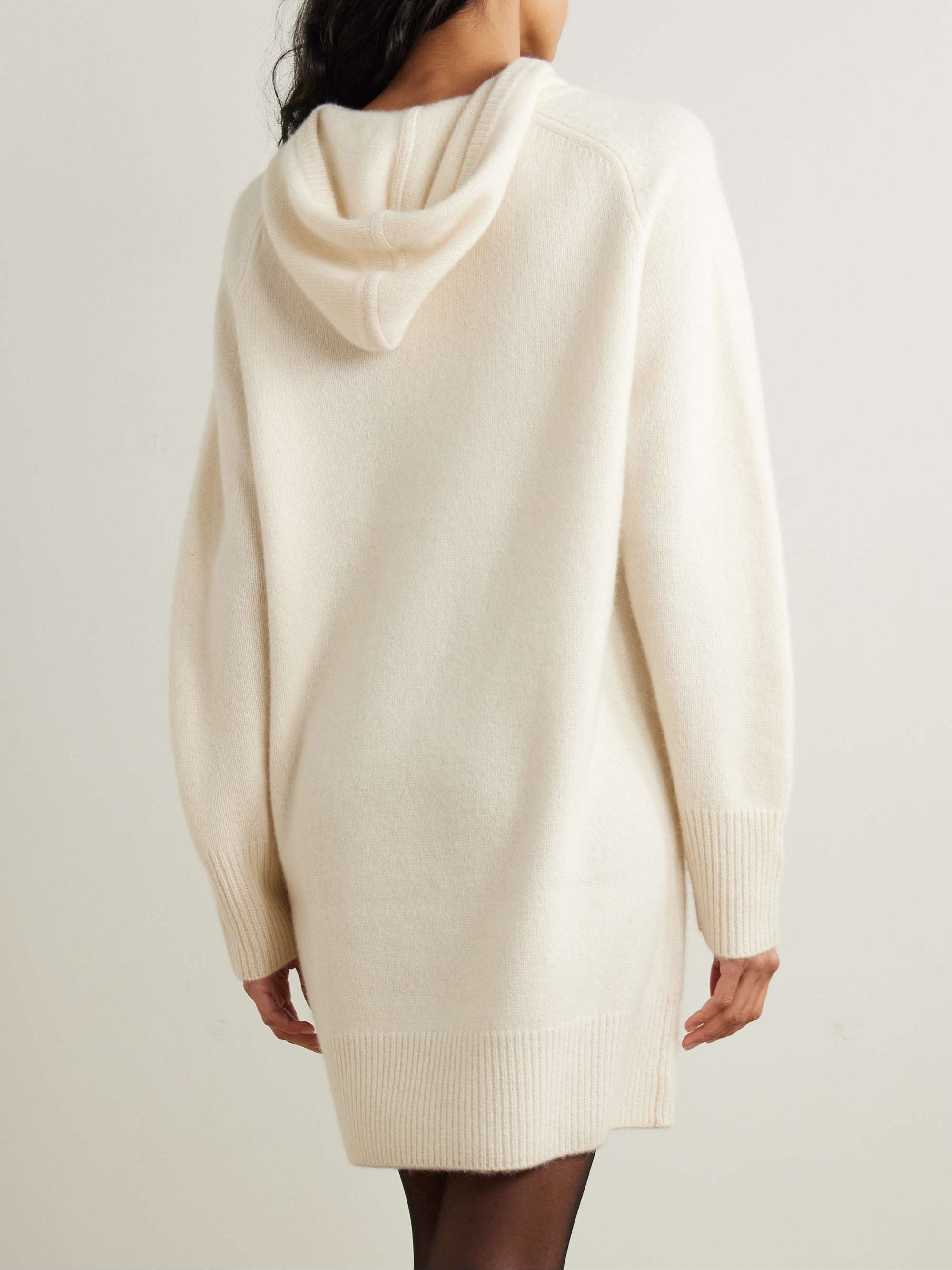 Hooded cashmere sweater dress view