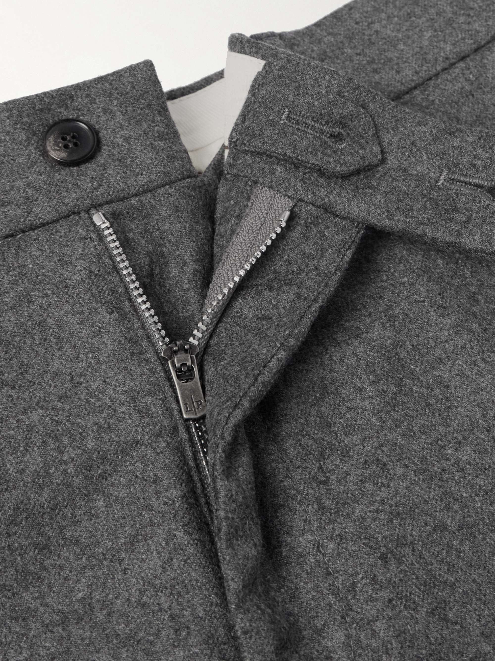 Carlo Straight-Leg Wool and Cashmere-Blend Flannel Trousers view