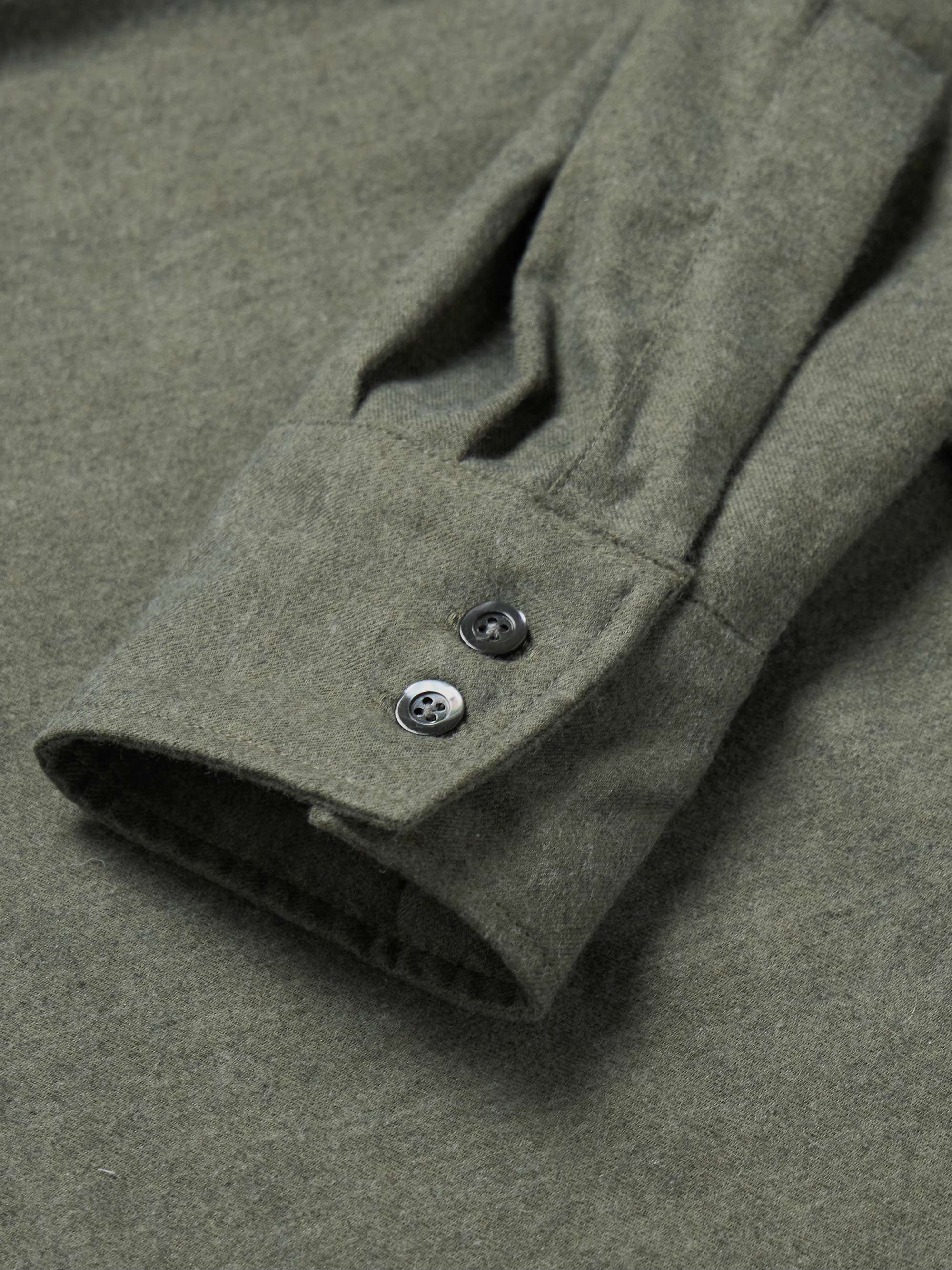 Cotton and Cashmere-Blend Flannel Shirt view