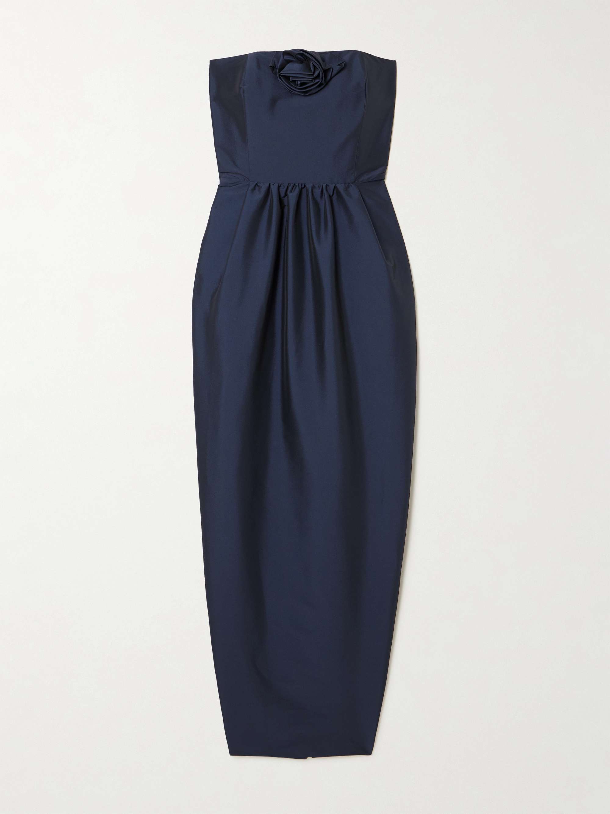 Lena strapless appliquéd taffeta maxi dress hero visual