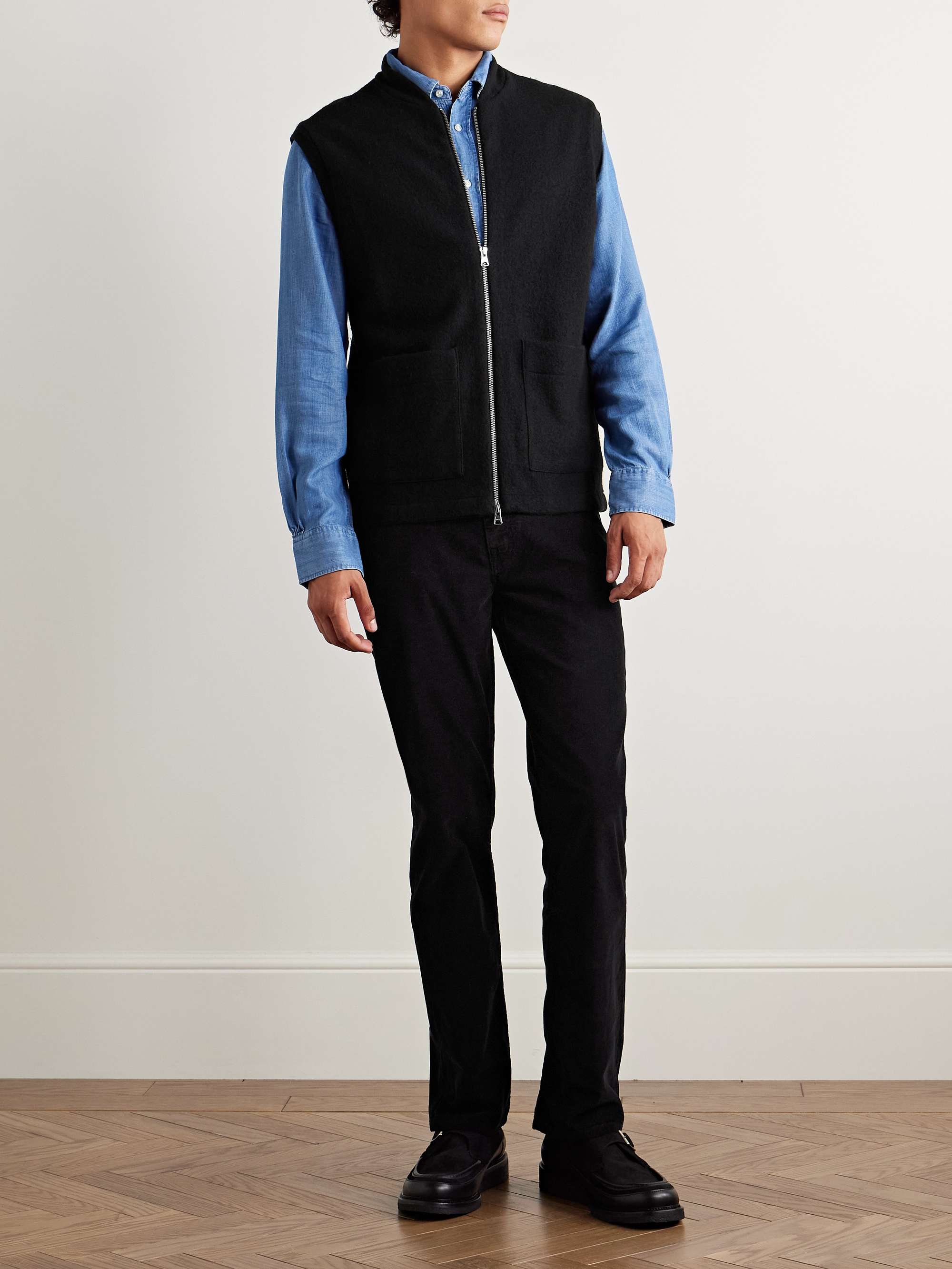 6398 Boiled Wool Gilet view