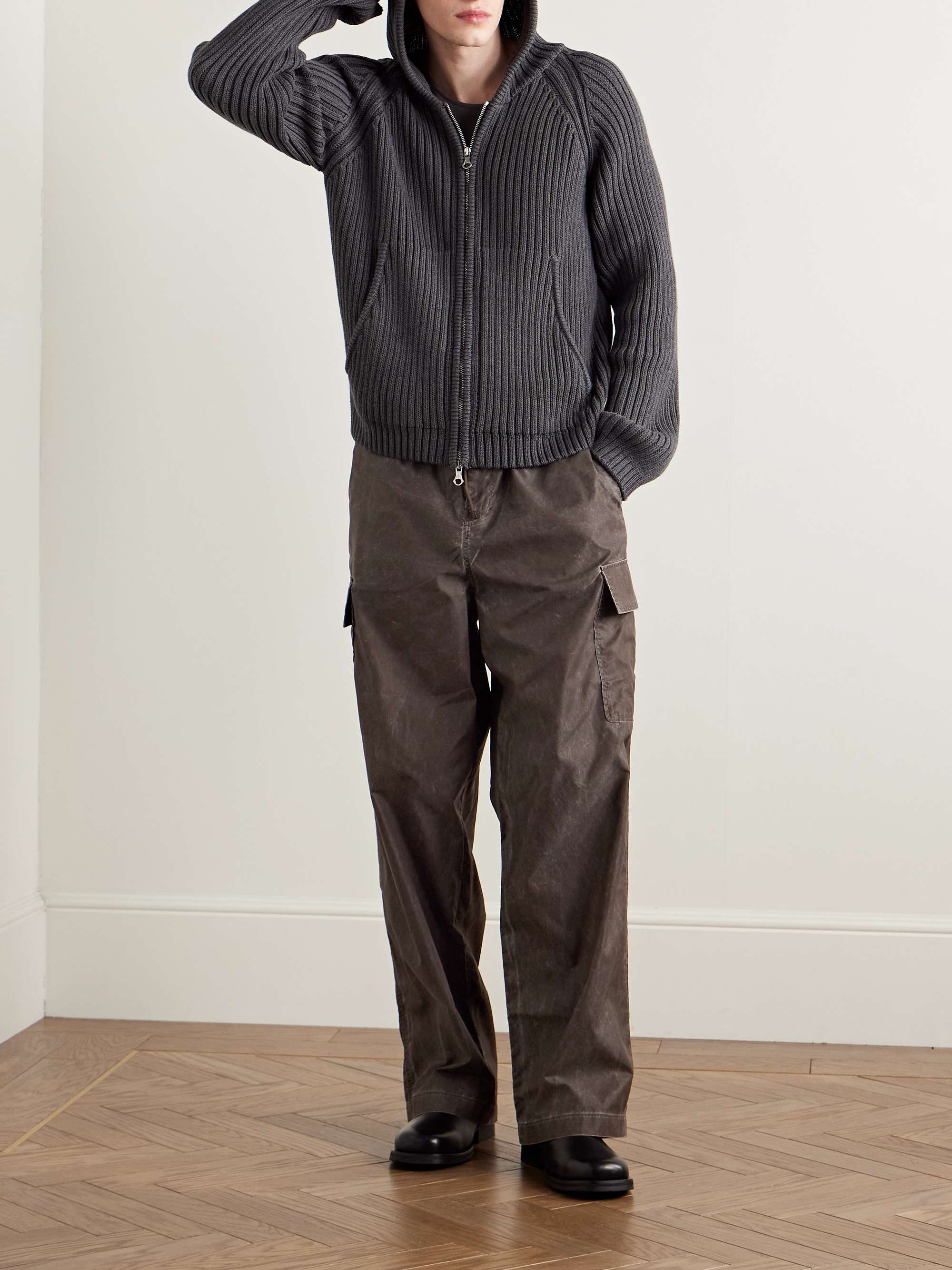 Way Straight-Leg Shell Drawstring Cargo Trousers view