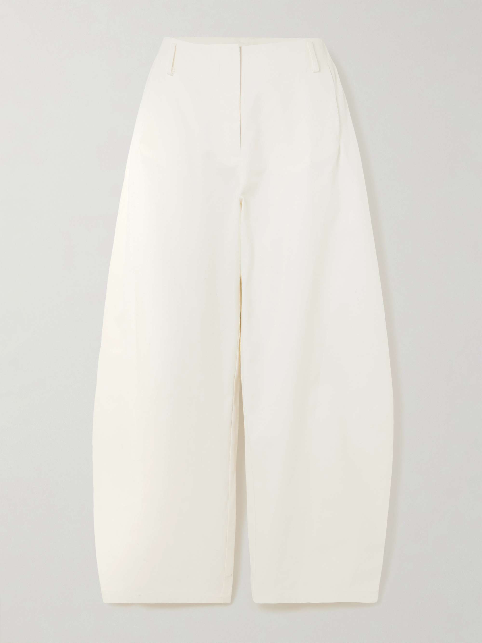 Meki Cocoon high-rise barrel-leg jeans hero visual
