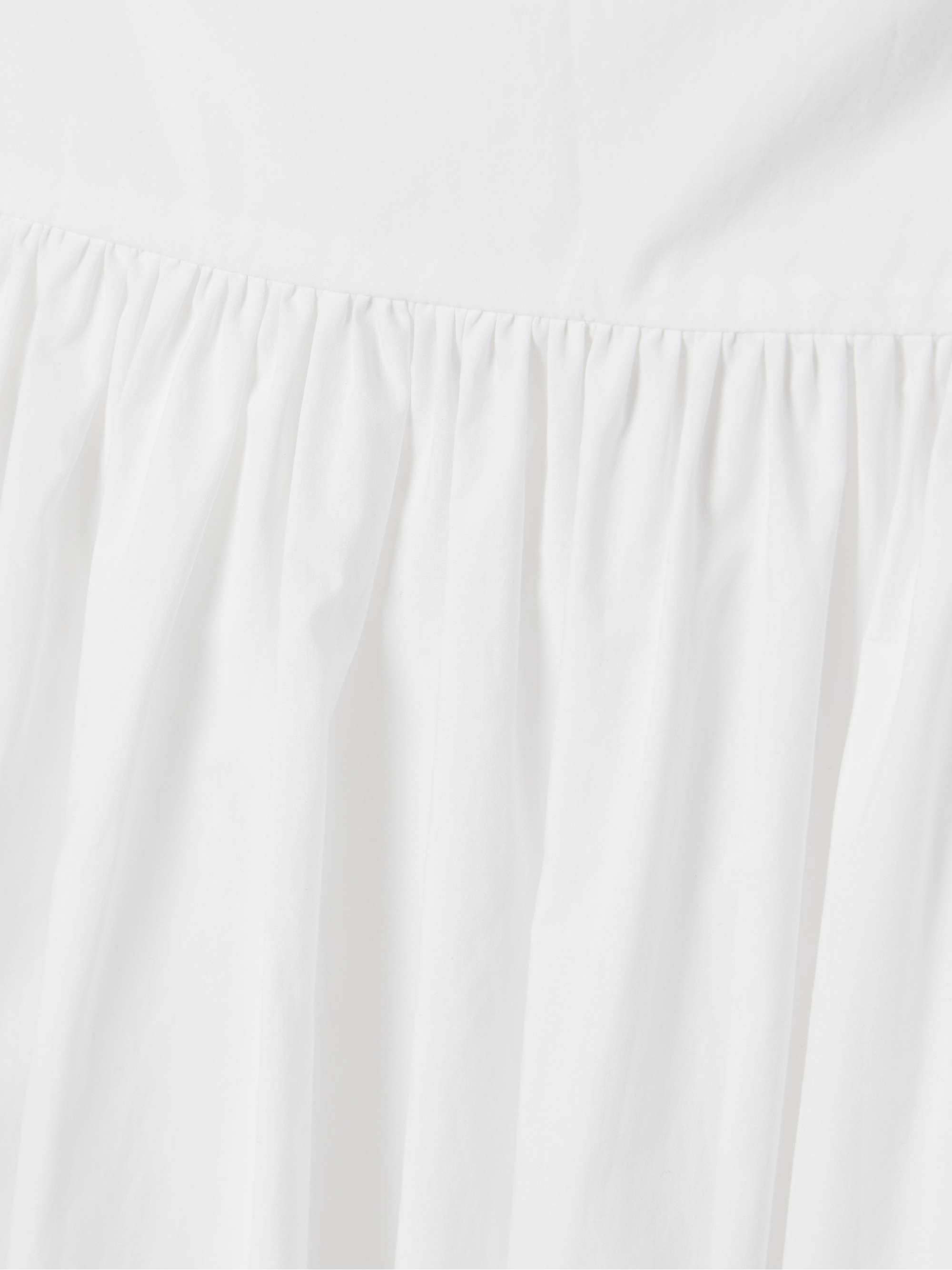 Tie-detailed gathered organic cotton midi dress view