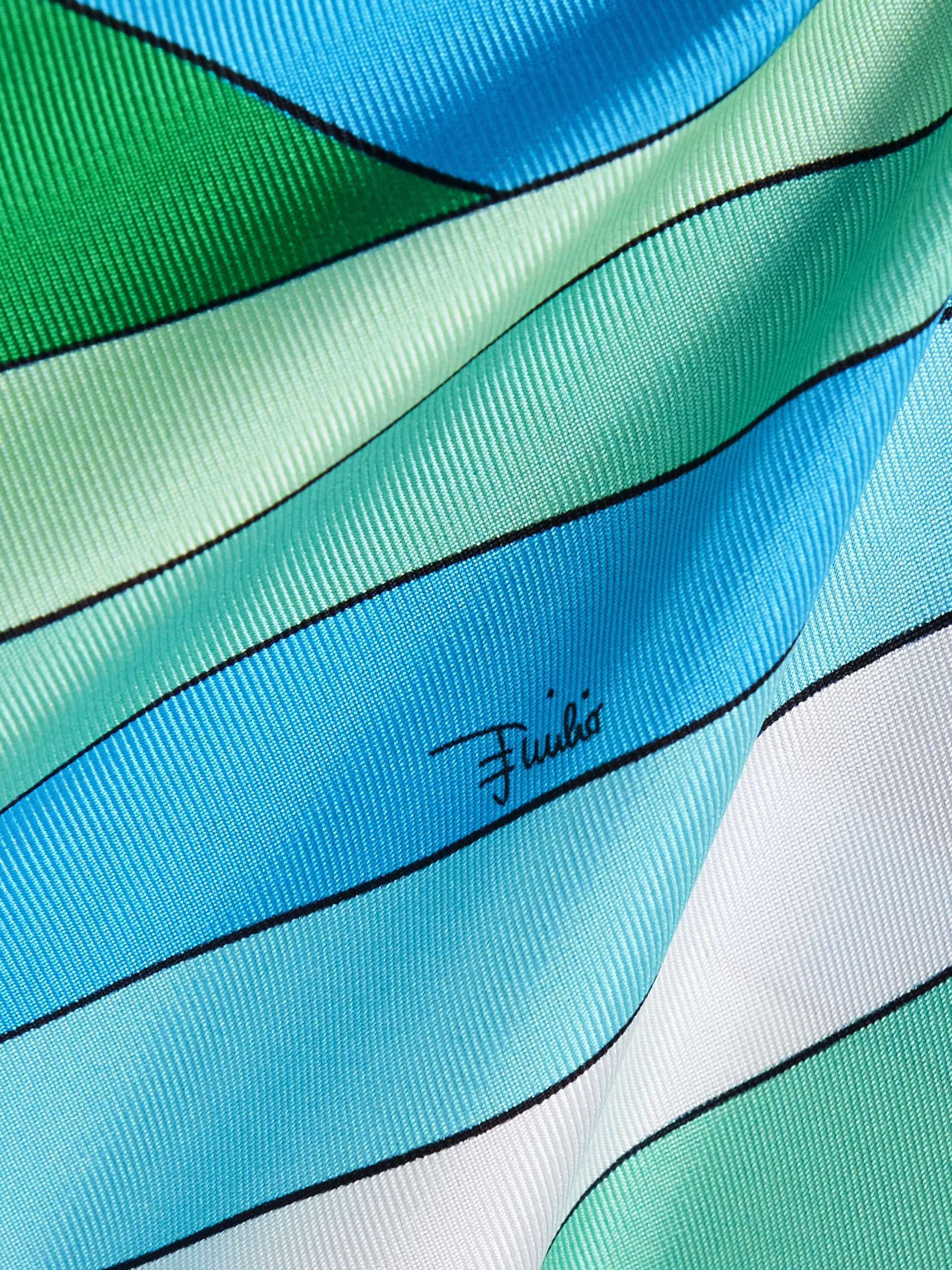 Printed silk-twill shorts view