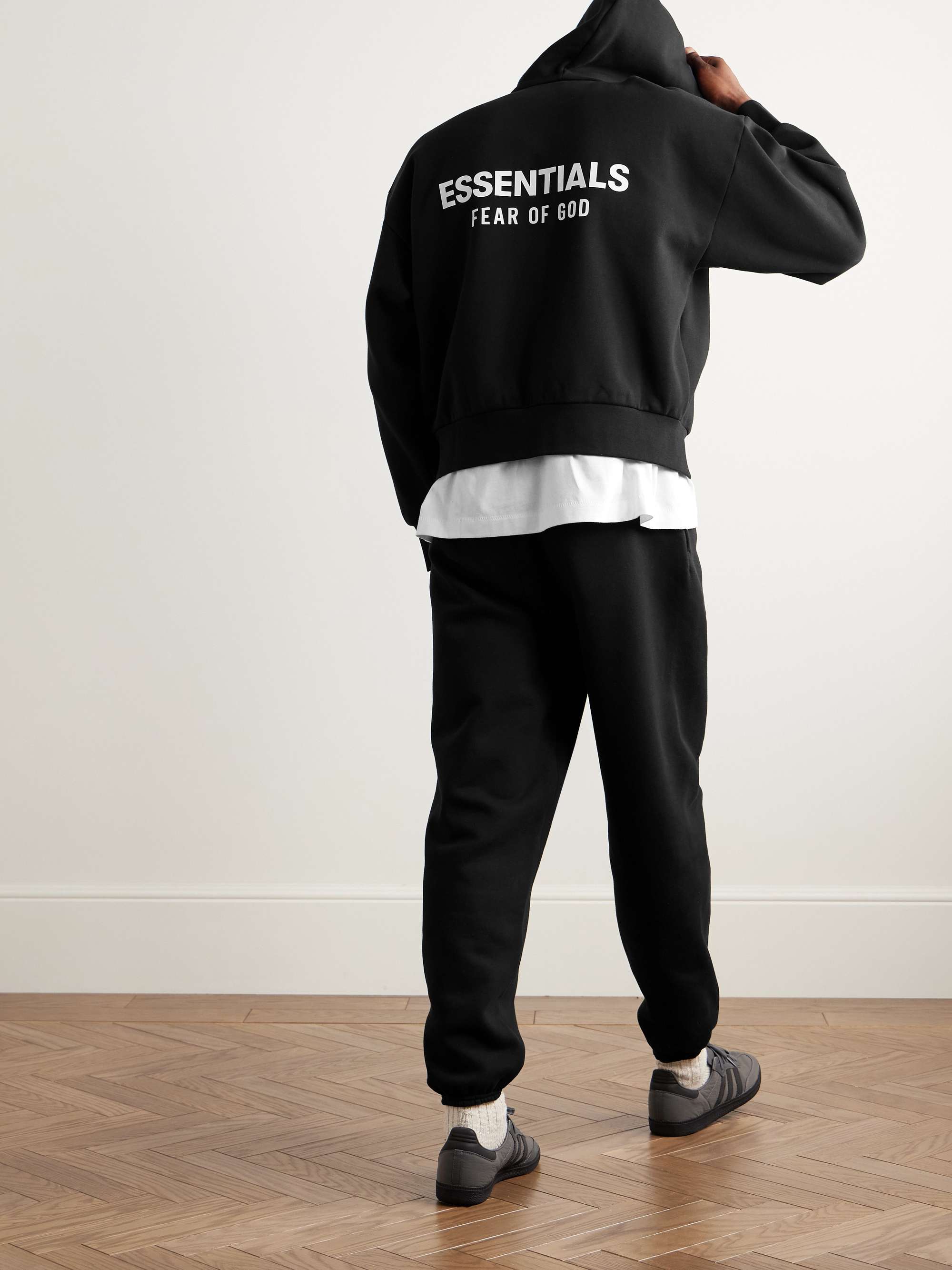 Logo-Appliquéd Cotton-Blend Jersey Zip-Up Hoodie view