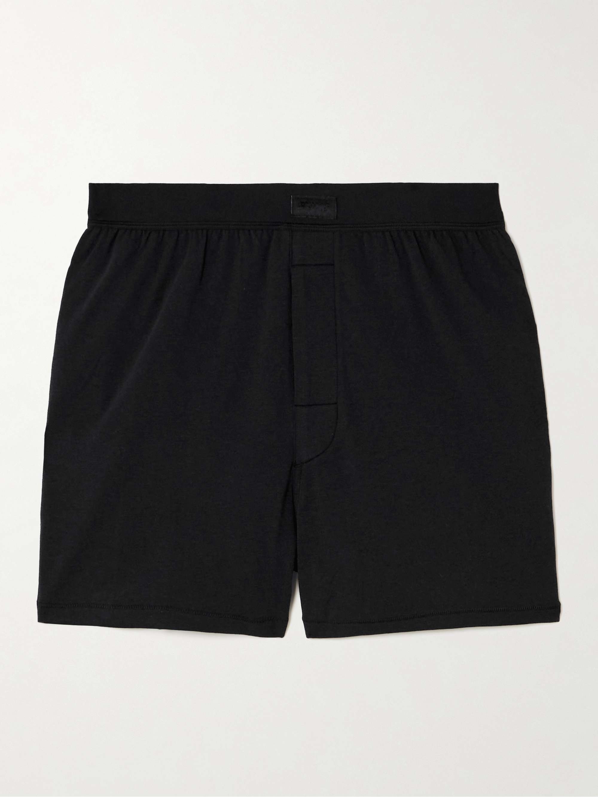 Boyfriend Loose Boxer stretch-modal and cotton-blend jersey shorts hero visual