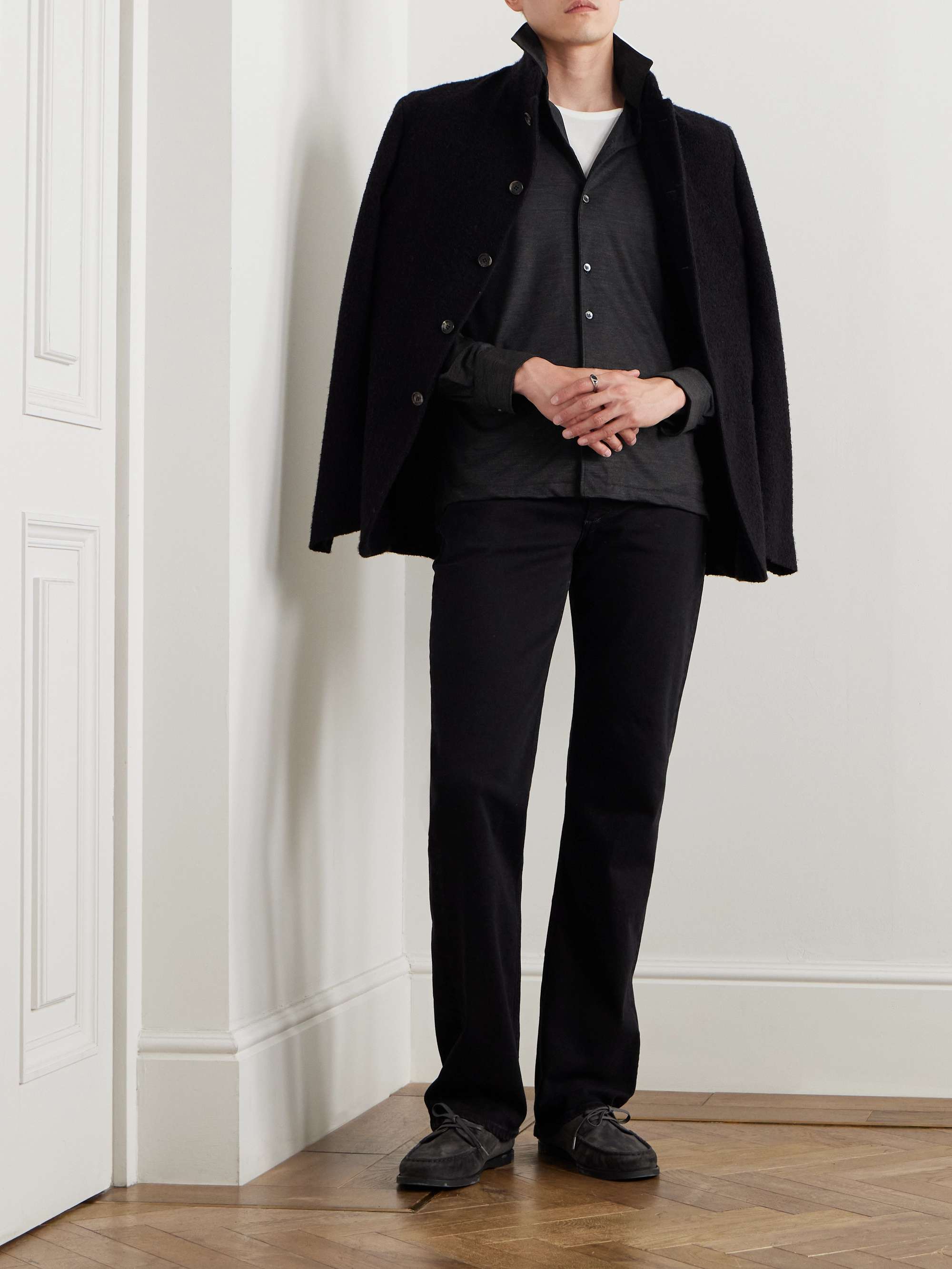 Slim-Fit Wool Shirt view