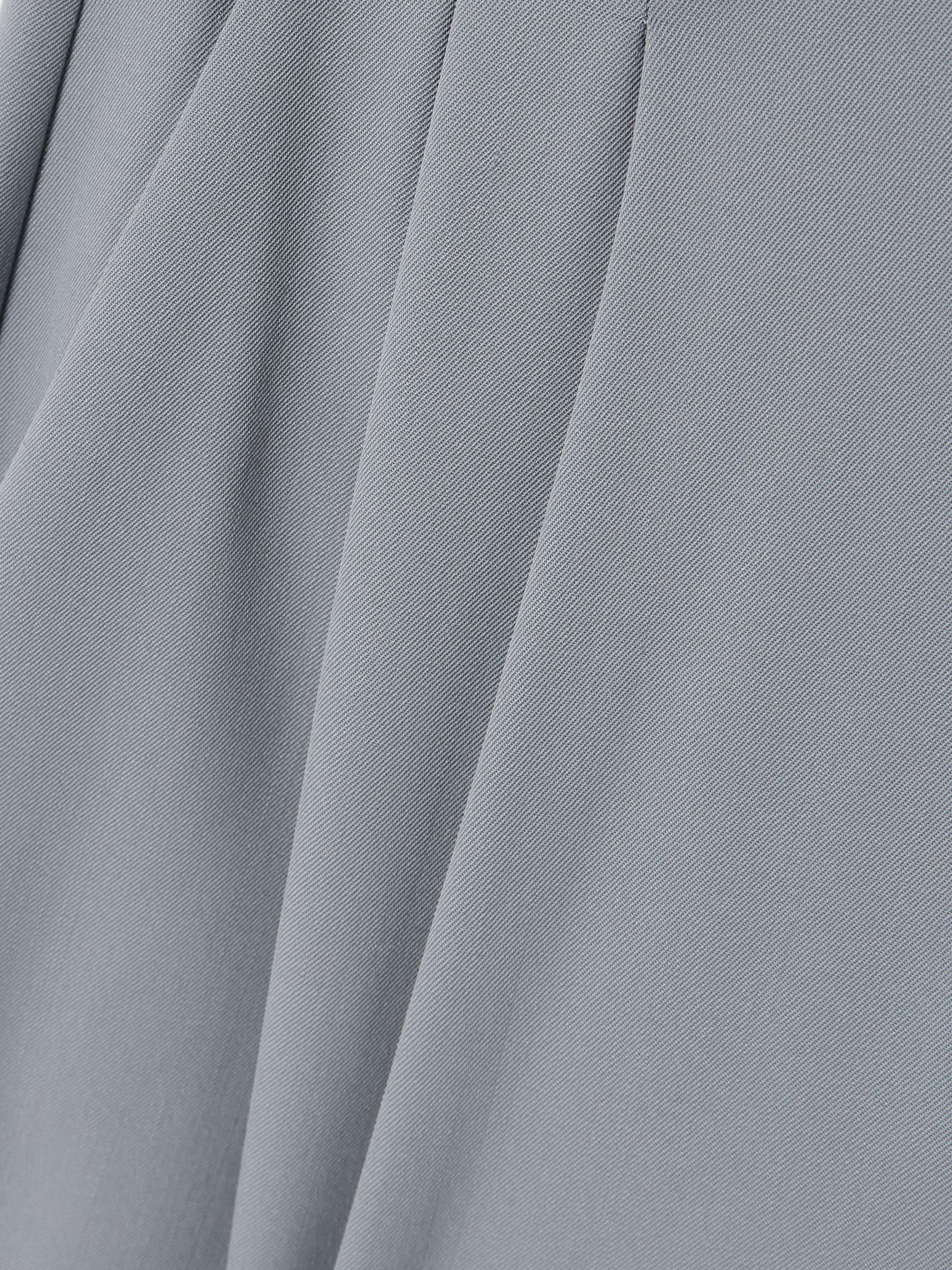 Cropped pleated wool-blend tapered pants view