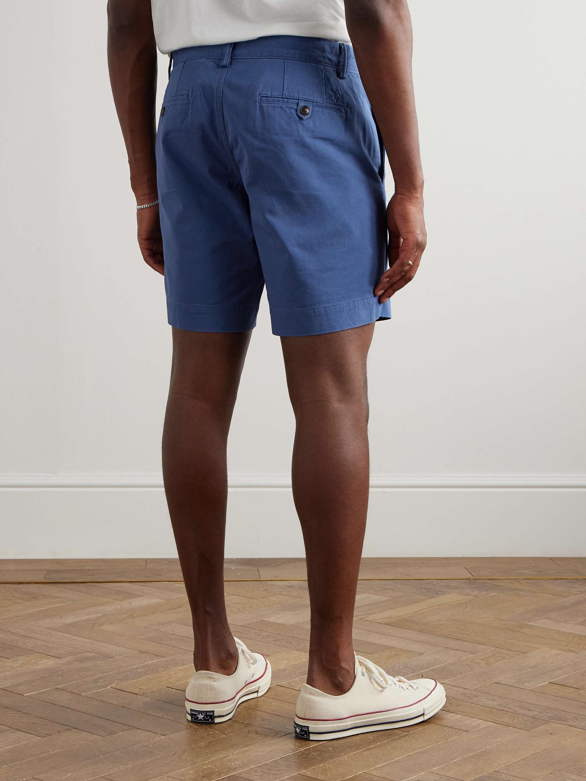 Straight-Leg Stretch-Cotton Twill Shorts view