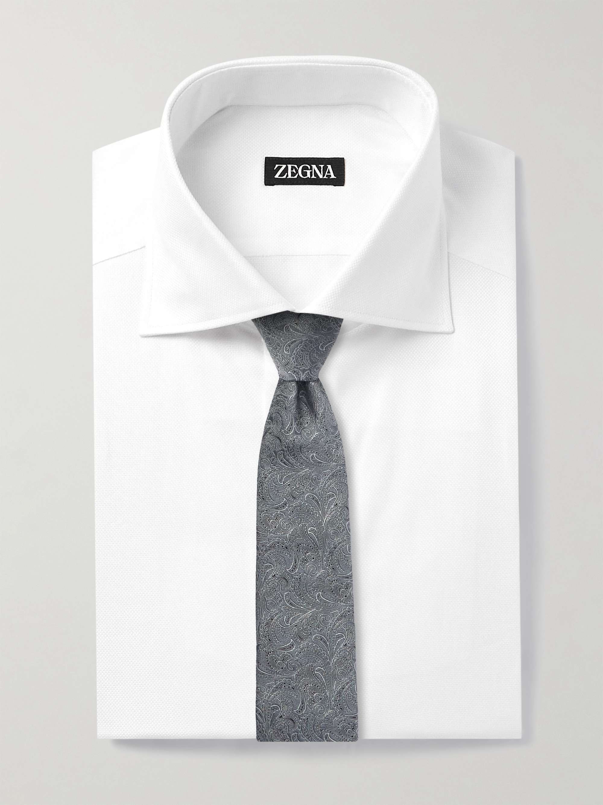 Cutaway-Collar Cotton Oxford Shirt view