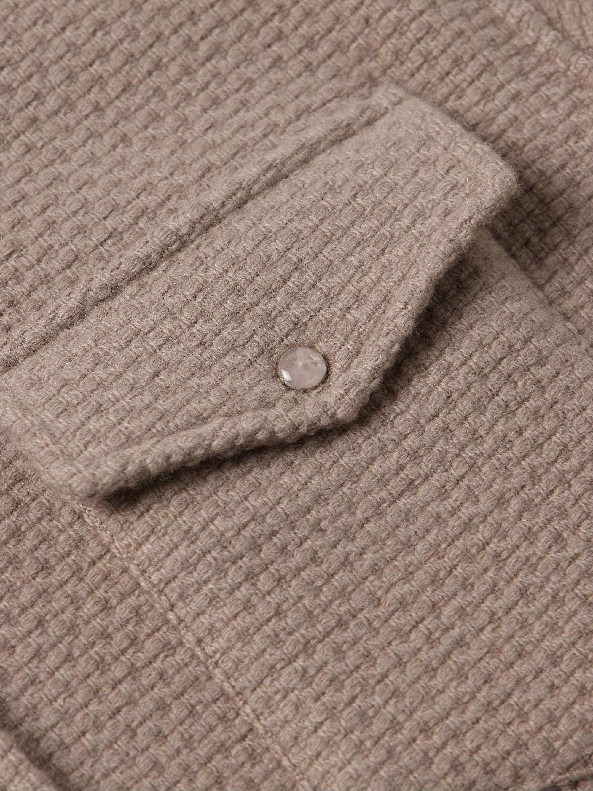 Waffle-Knit Cashmere Shirt view