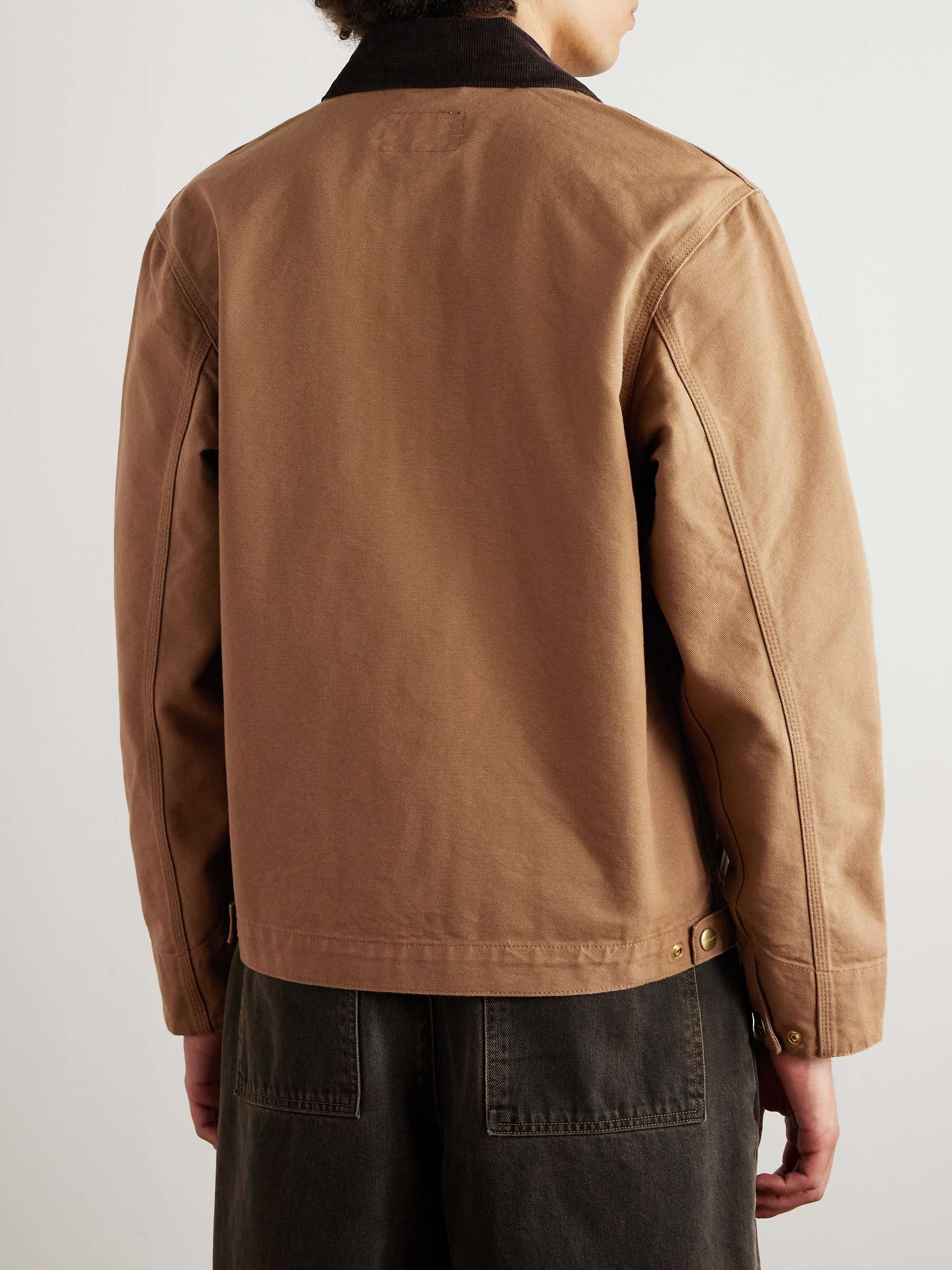 Detroit Corduroy-Trimmed Organic Cotton-Canvas Jacket view