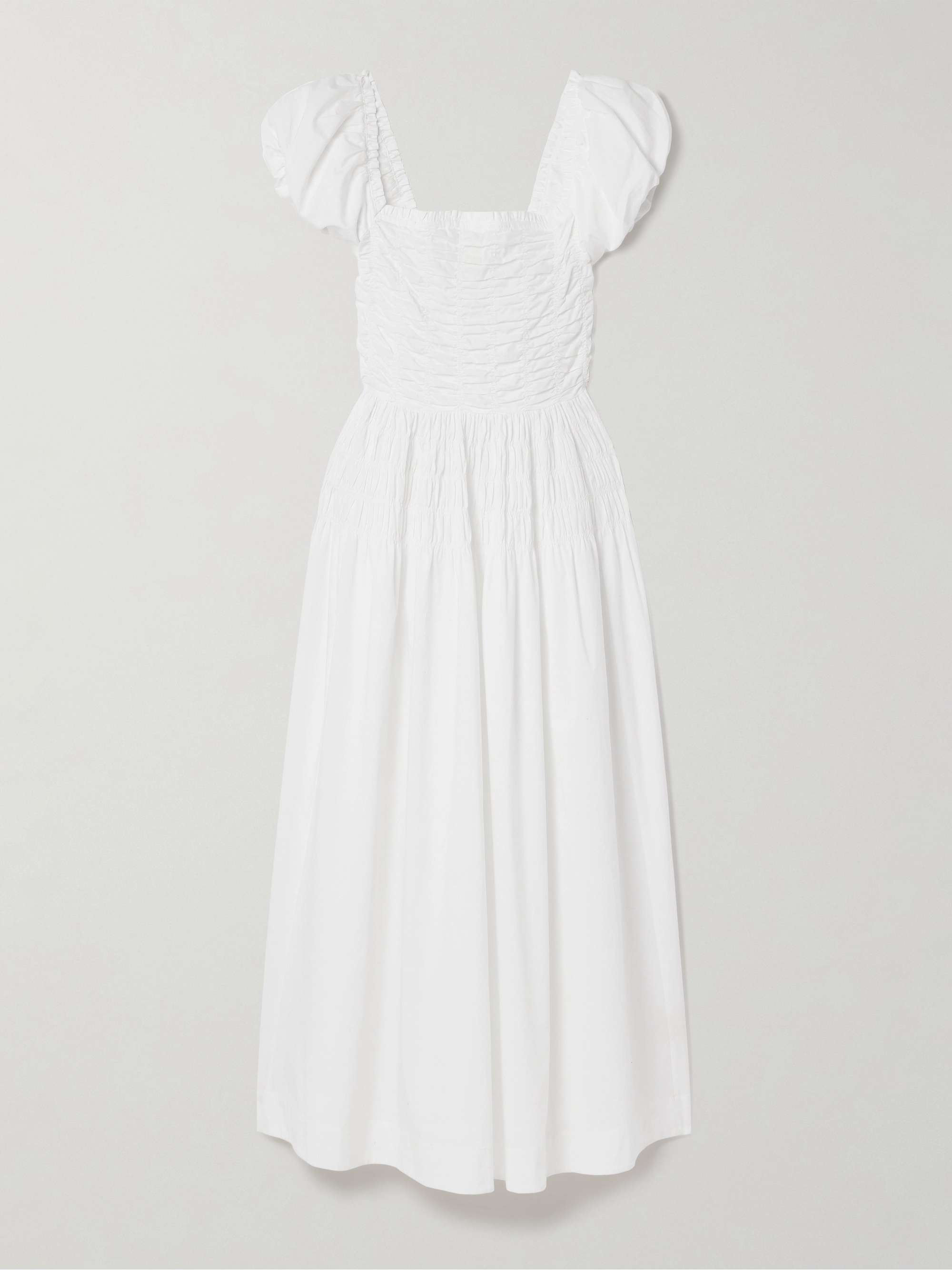 Katherina shirred cotton-voile midi dress hero visual
