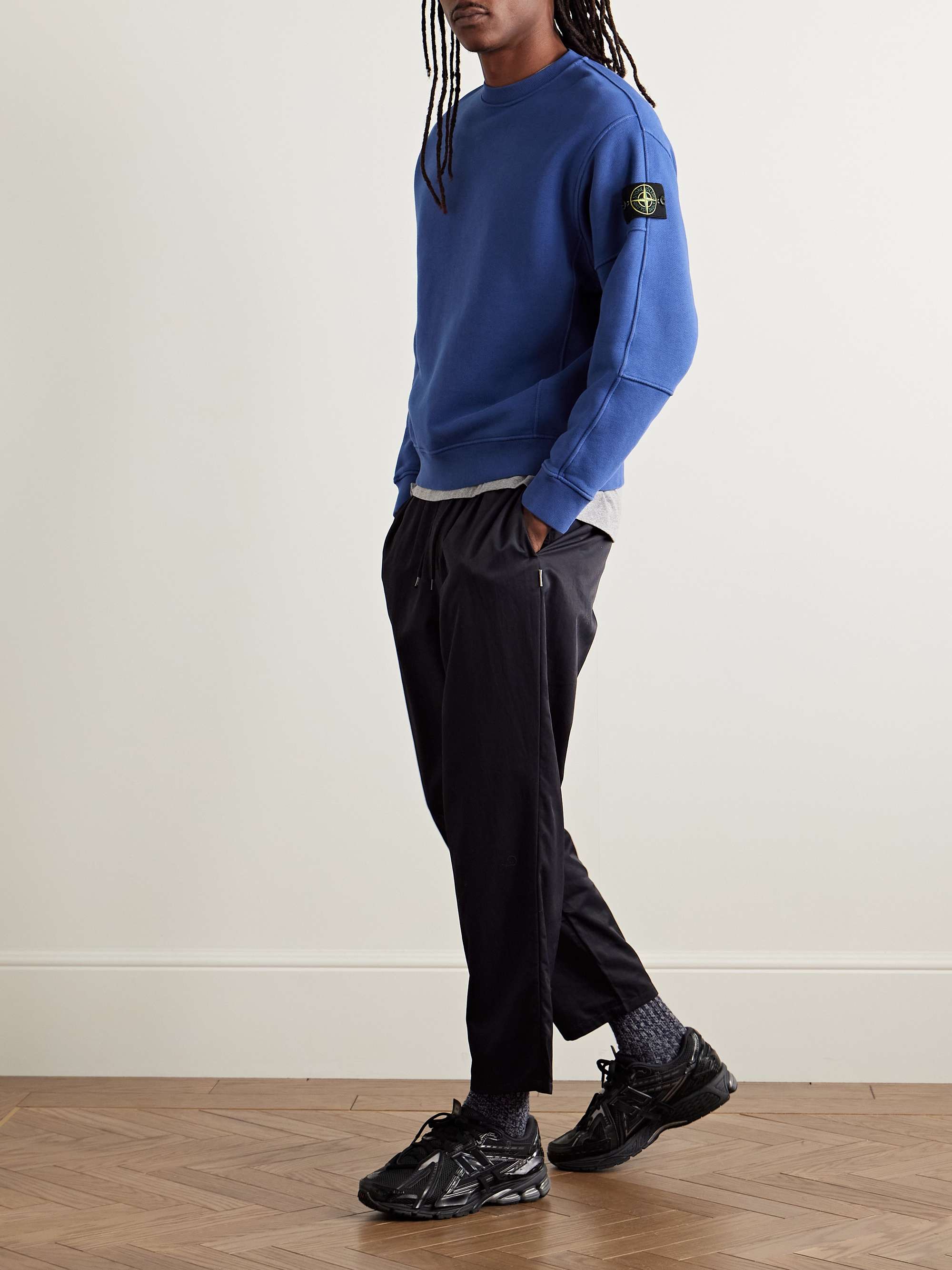 Logo-Appliquéd Garment-Dyed Organic Cotton-Jersey Sweatshirt view