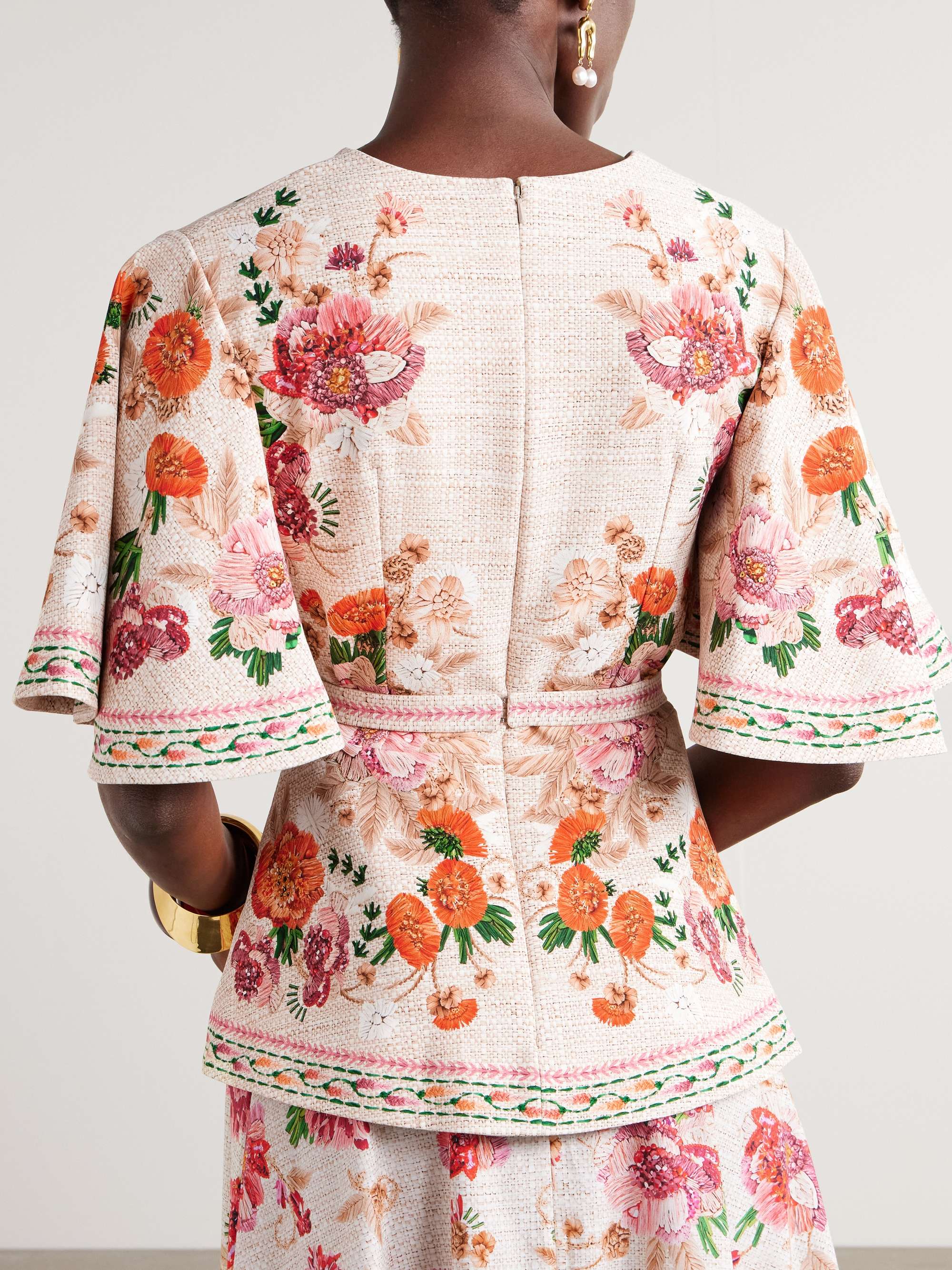 Printed jersey blouse view