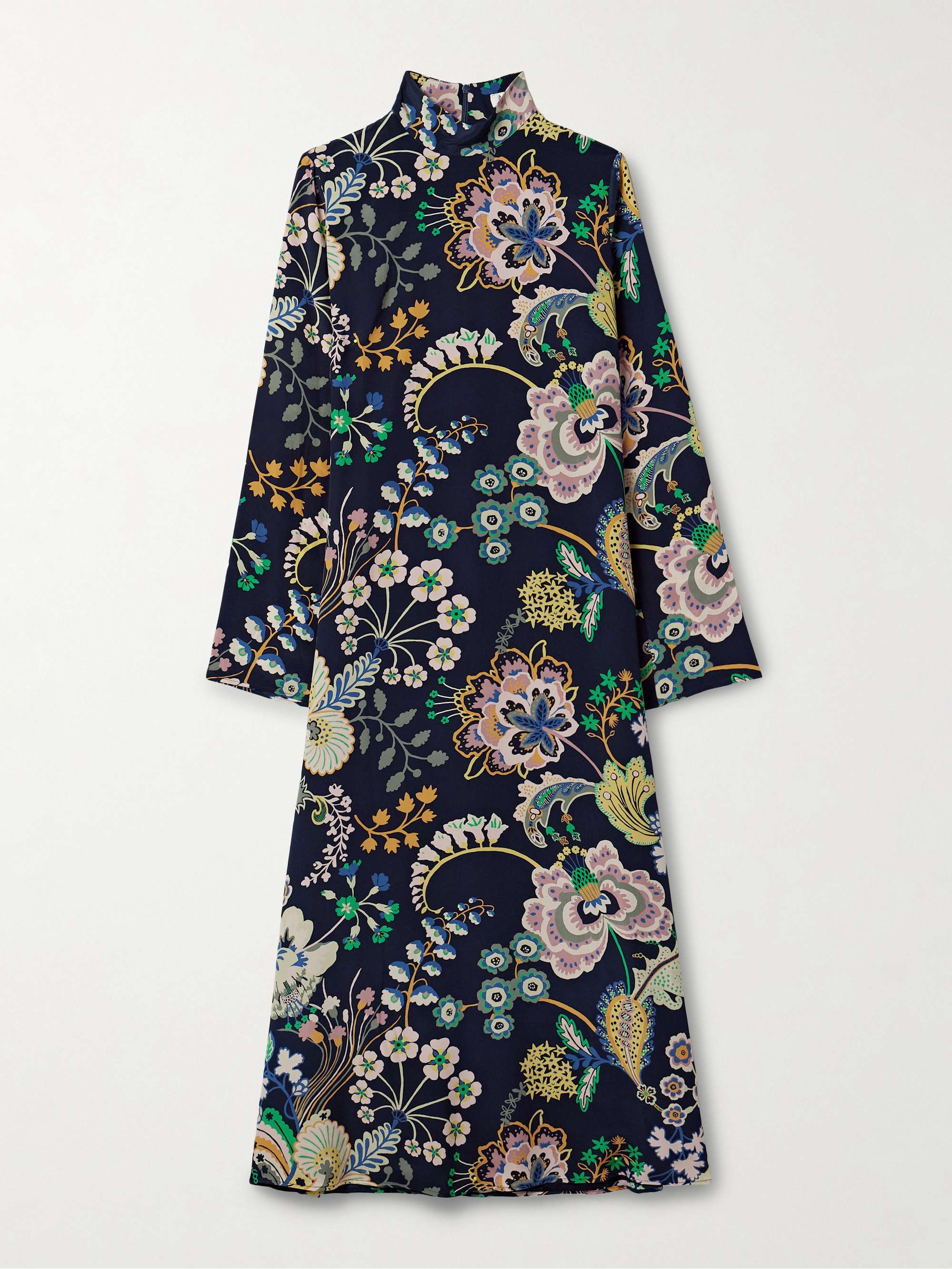 Nia floral-print silk midi dress hero visual