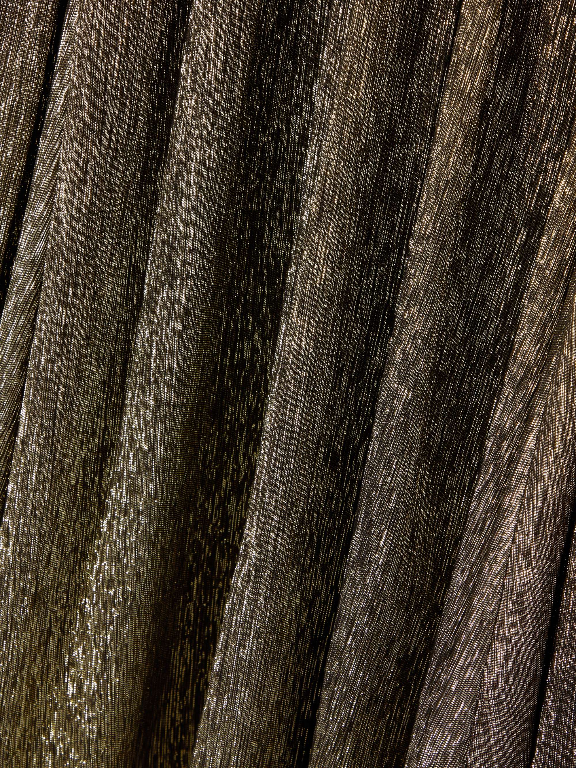 Metallic silk-blend mini dress view
