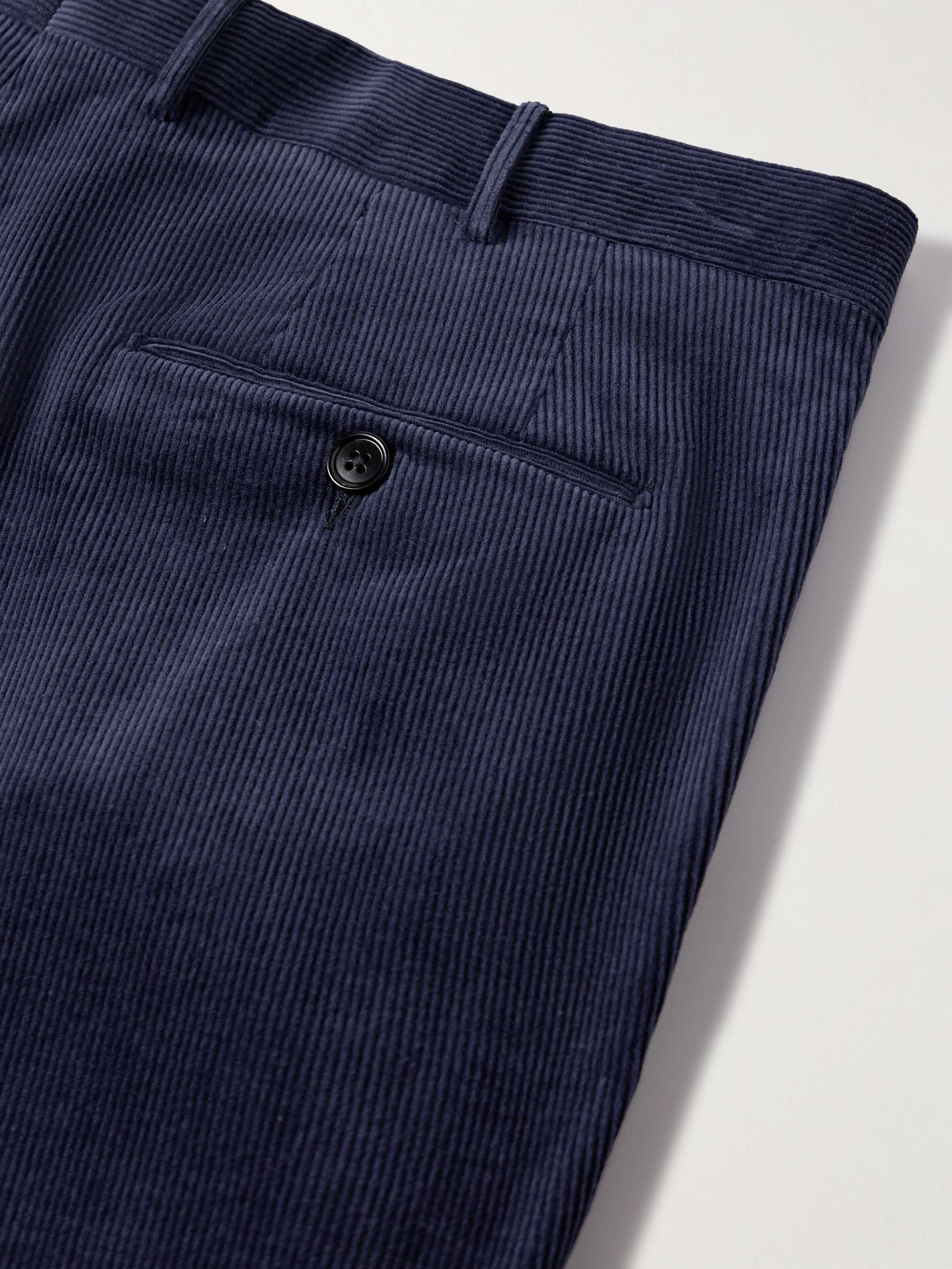 Slim-Fit Tapered Cotton and Cashmere-Blend Corduroy Suit Trousers view