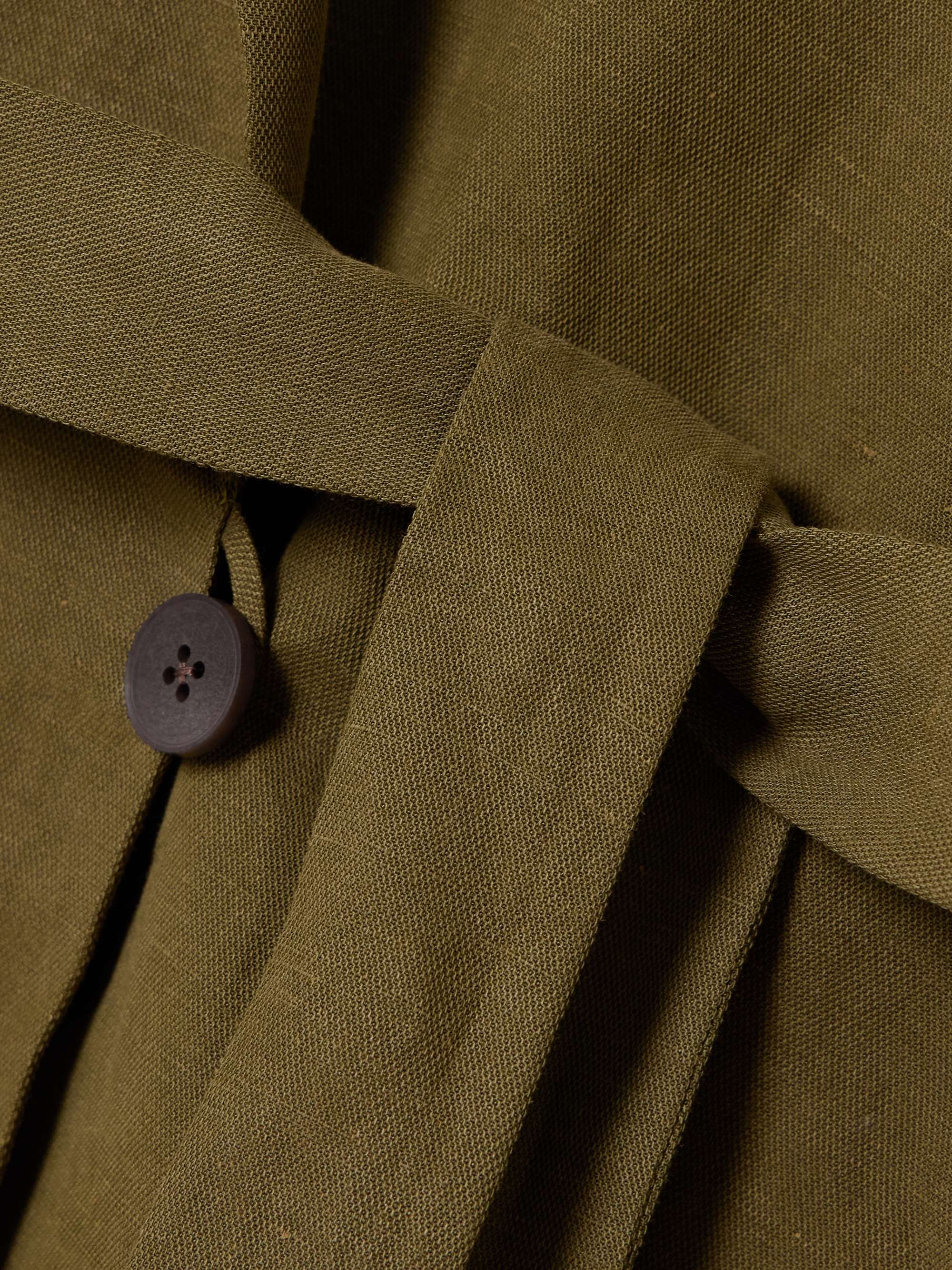 Belted linen and TENCEL™ Lyocell-blend jacket view