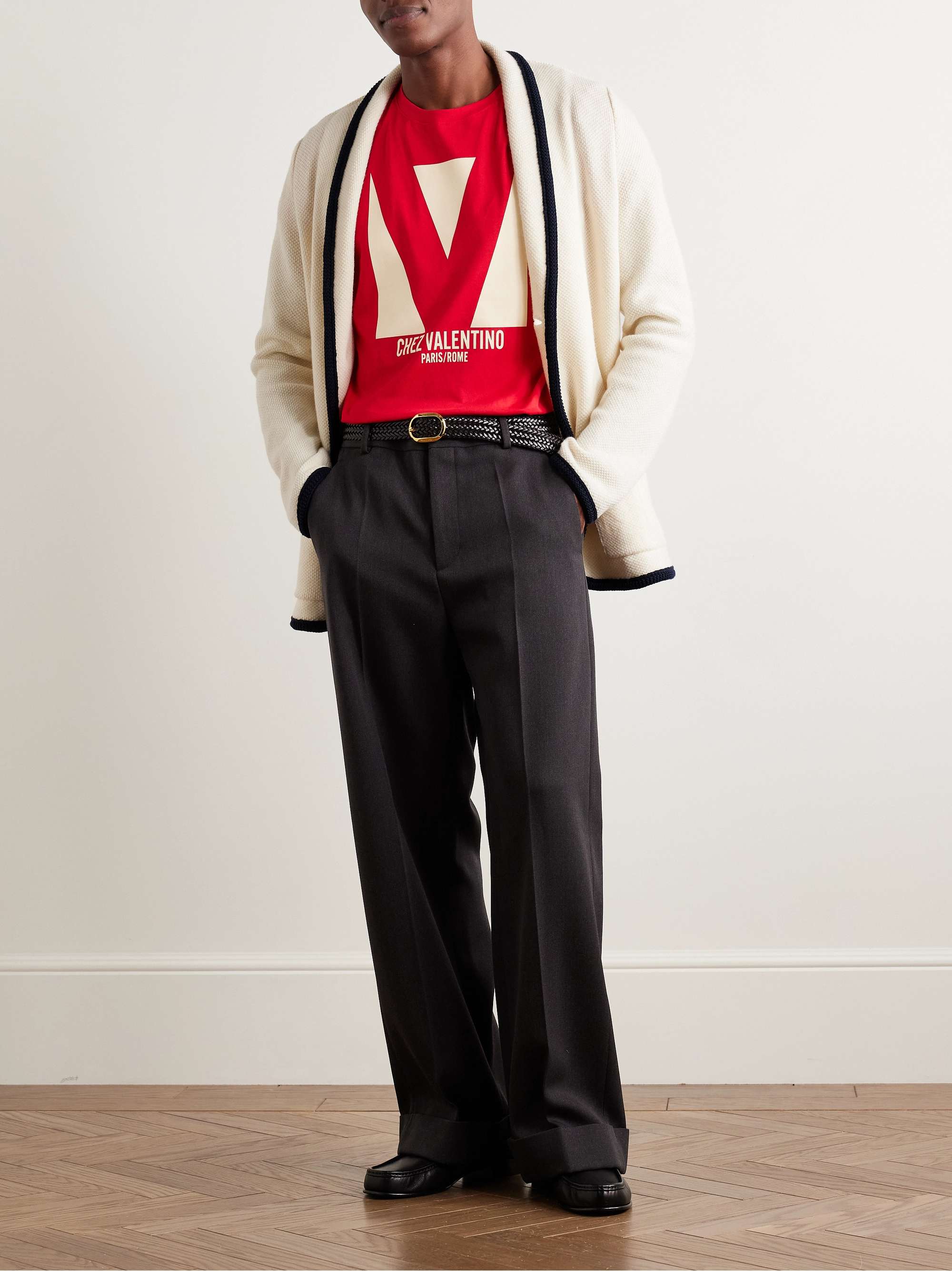 Textured Virgin Wool and Cotton-Blend Cardigan view