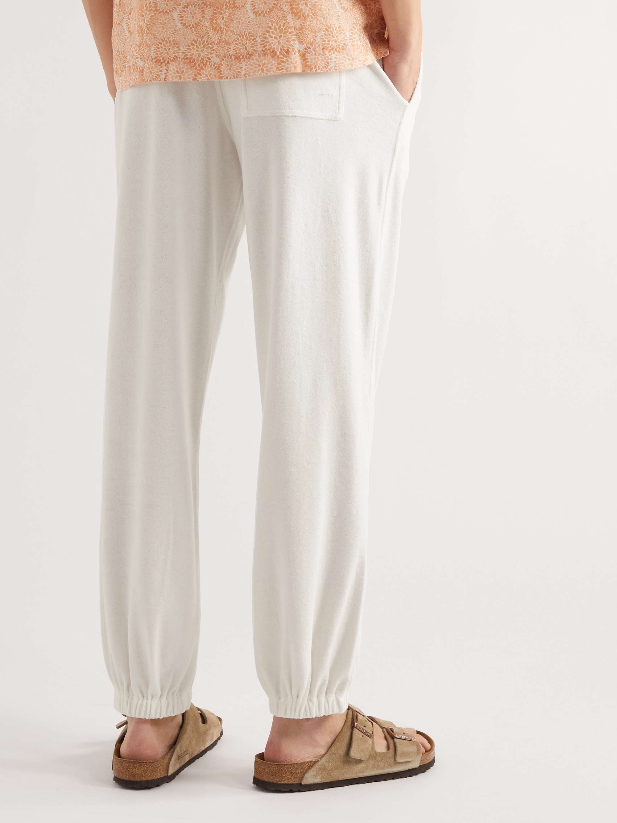 Play Tapered Cotton-Blend Terry Trousers view