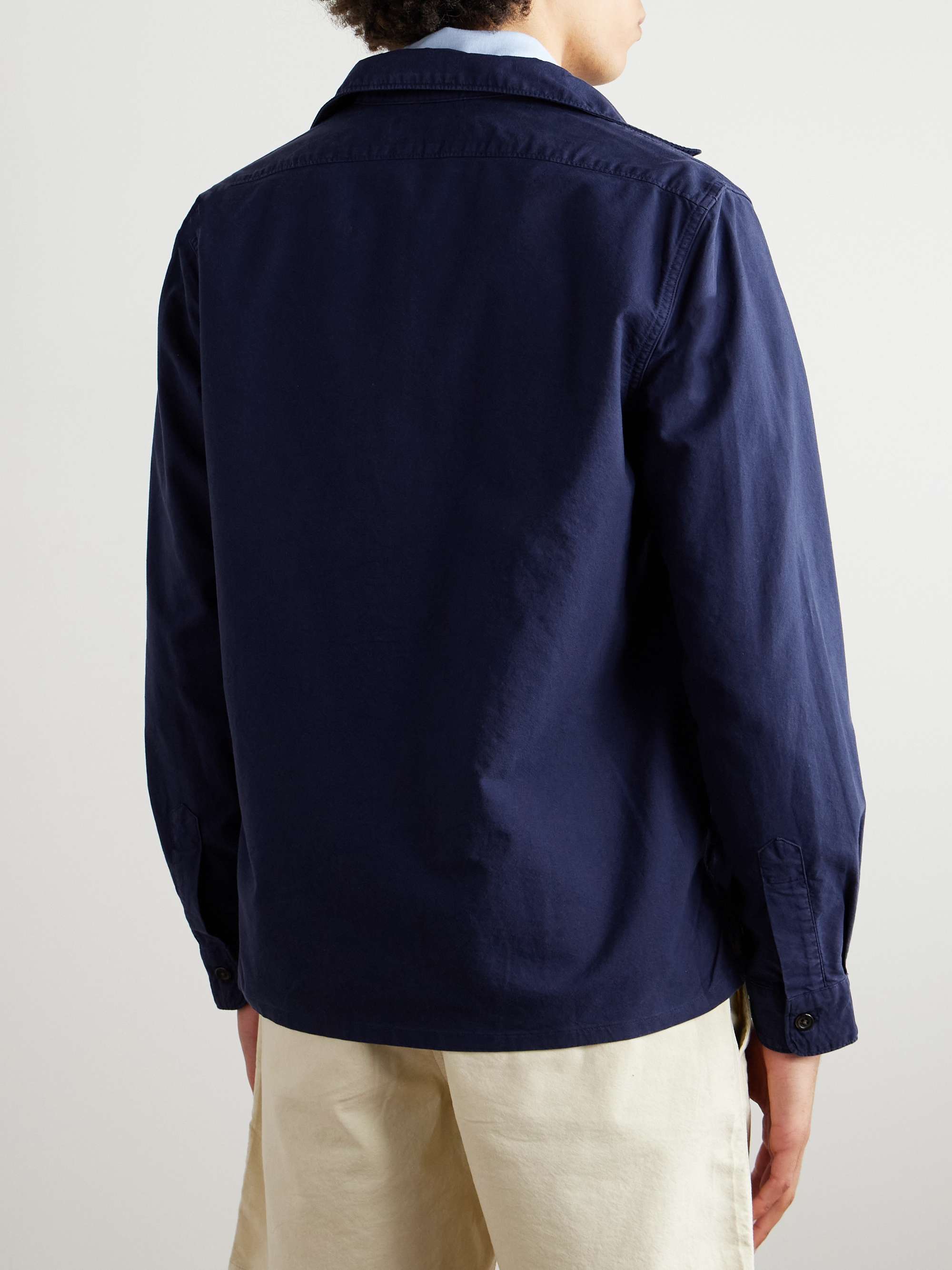 Garment-Dyed Cotton Oxford Shirt Jacket view