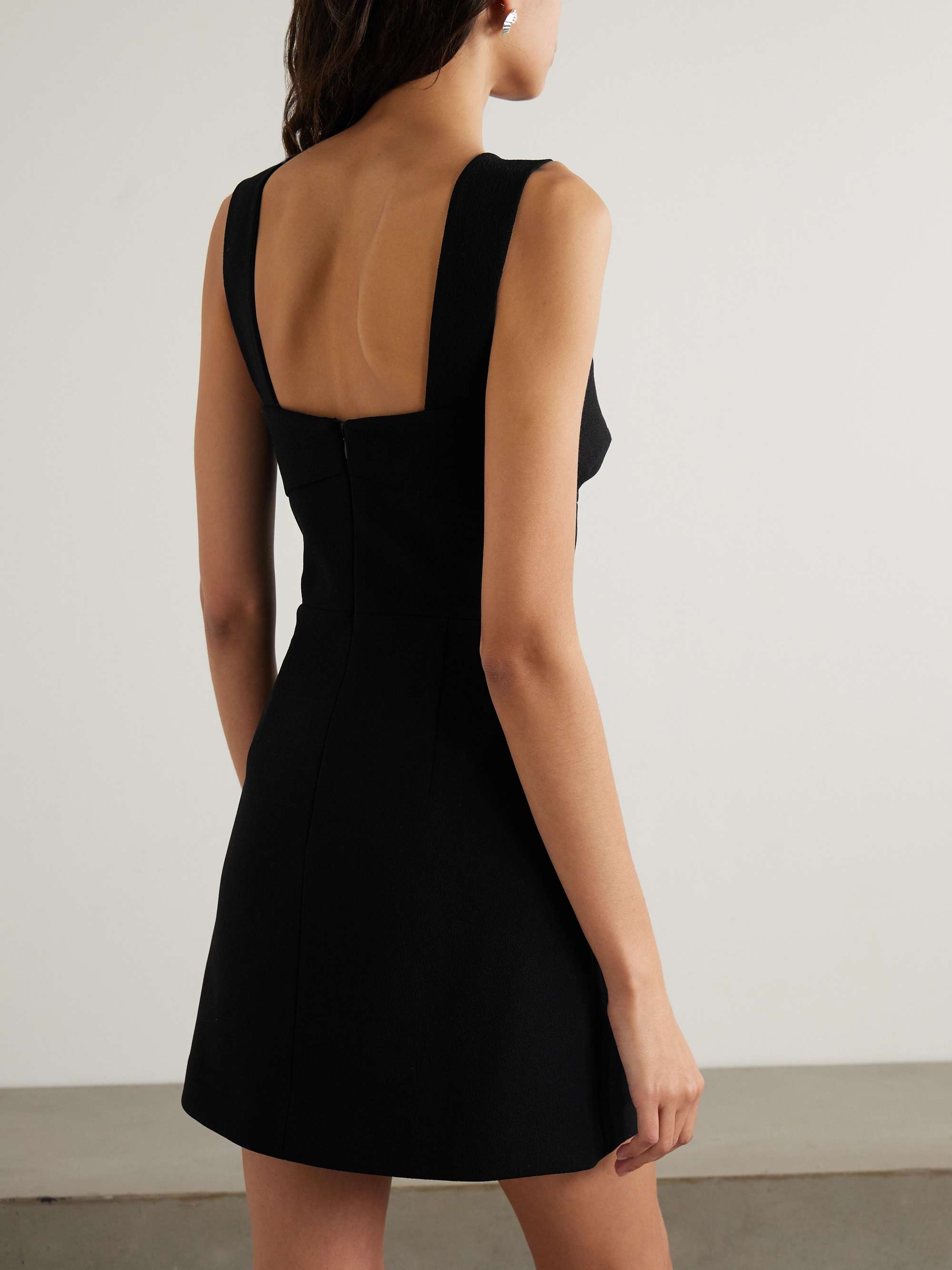 Eliana cutout bow and crystal-embellished stretch-cady mini dress view