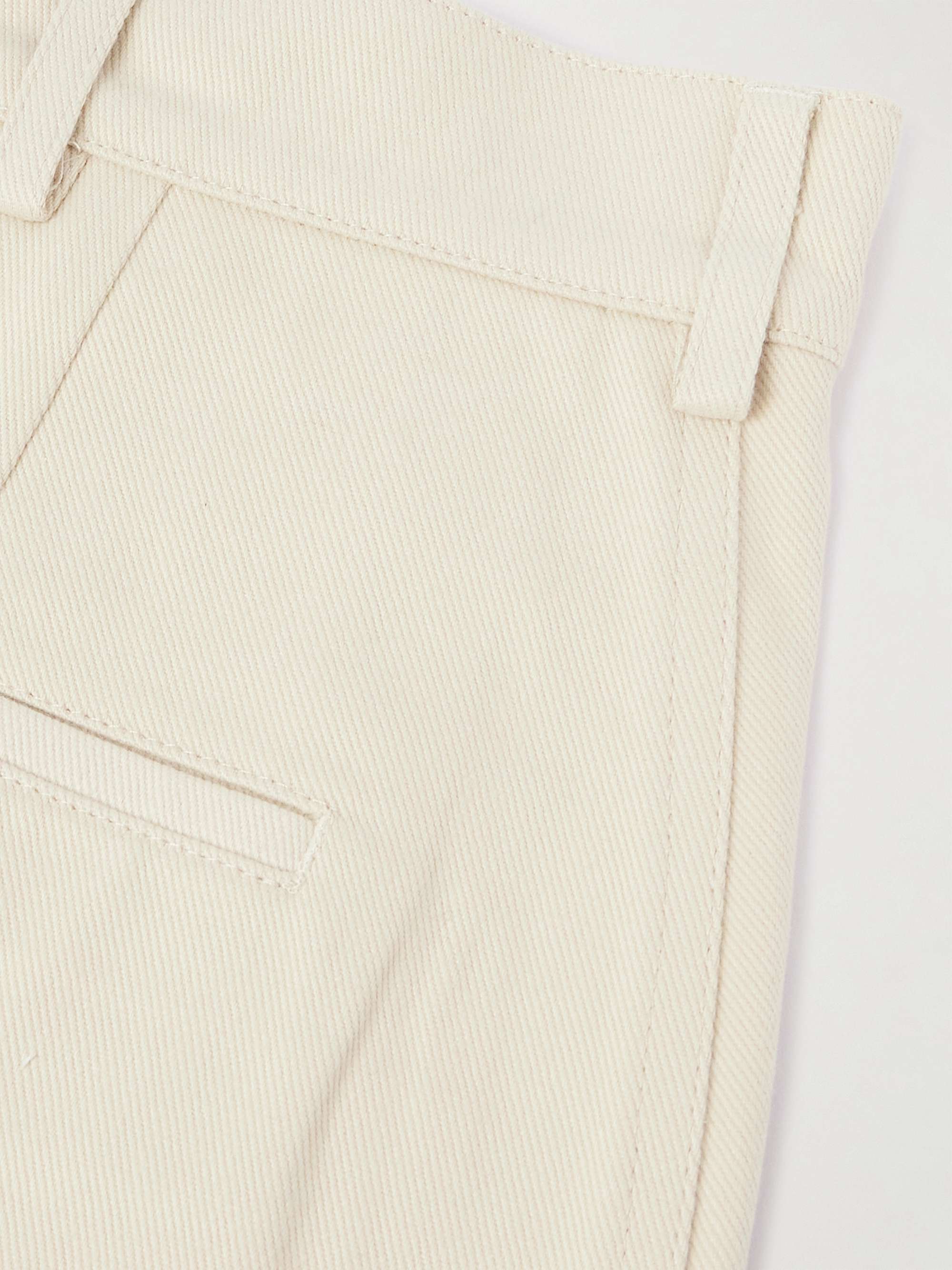 Balloon Straight-Leg Cotton-Drill Trousers view