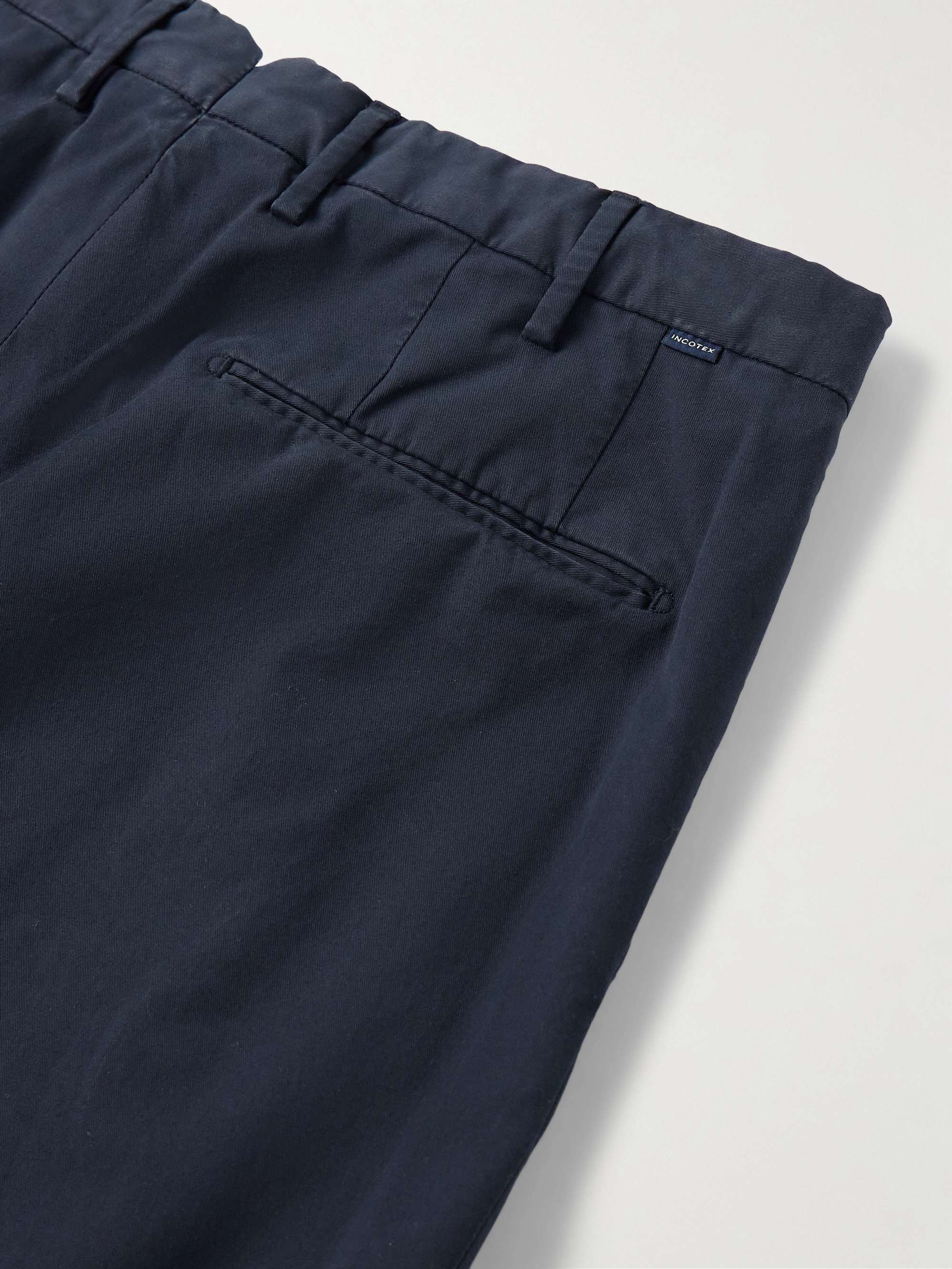 Venezia 1951 Slim-Fit Stretch-Cotton Twill Trousers view