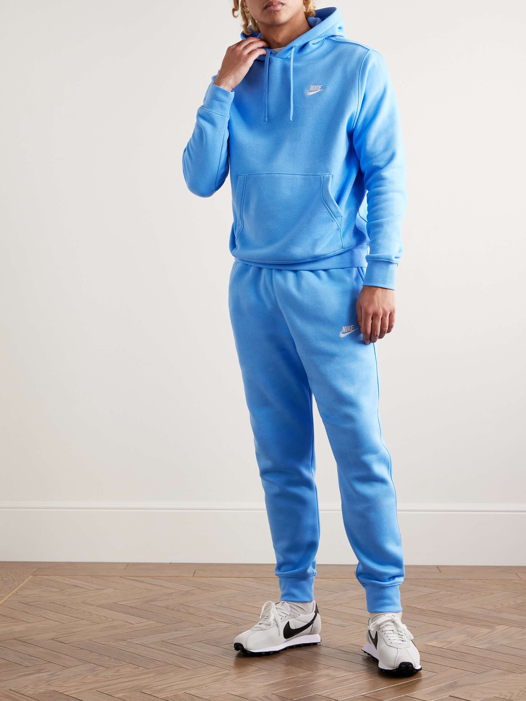 Sportswear Club Slim-Fit Logo-Embroidered Cotton-Blend Jersey Sweatpants view