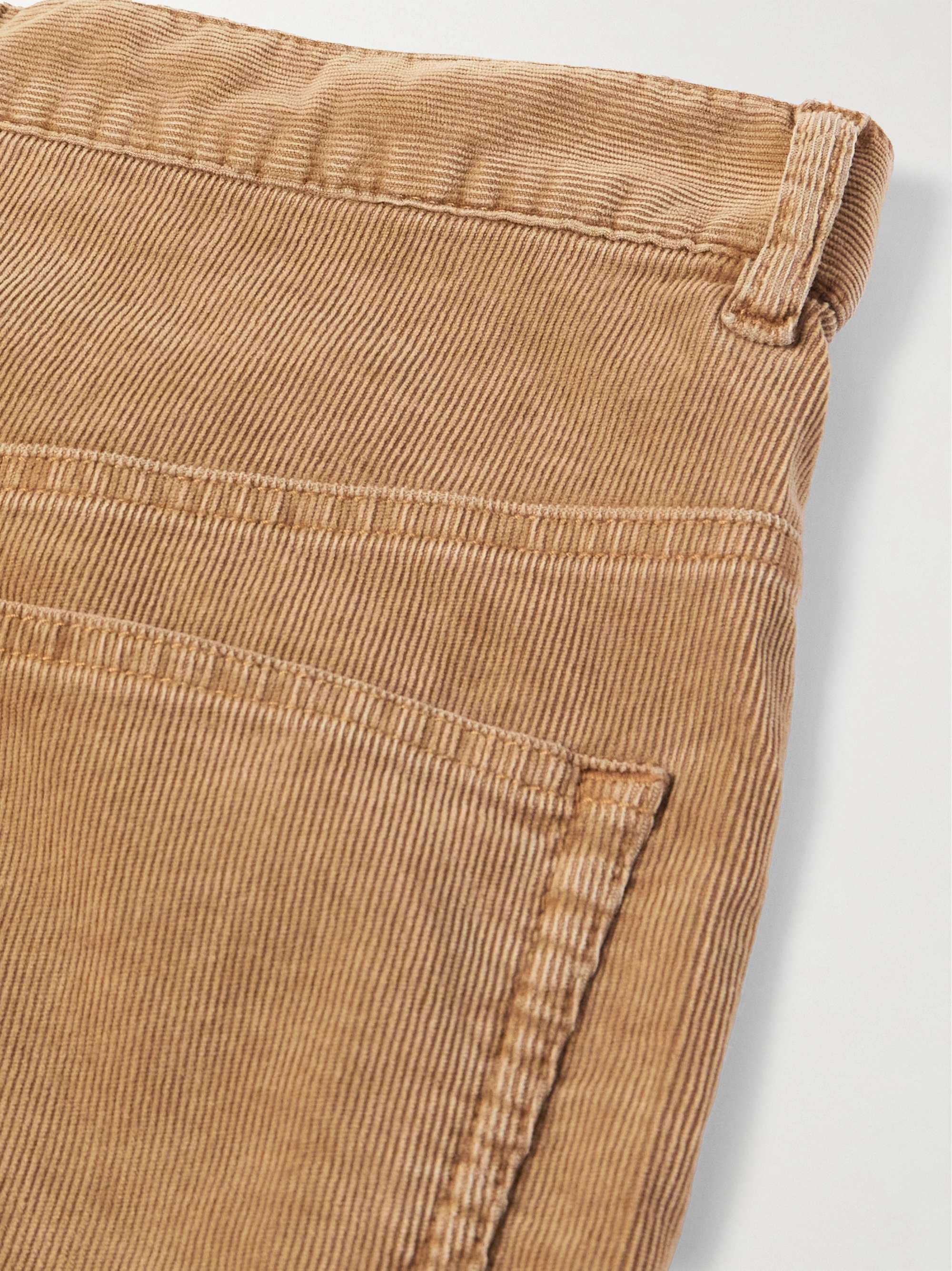 Lorson Wide-Leg Double-Knee Cotton-Blend Corduroy Trousers view