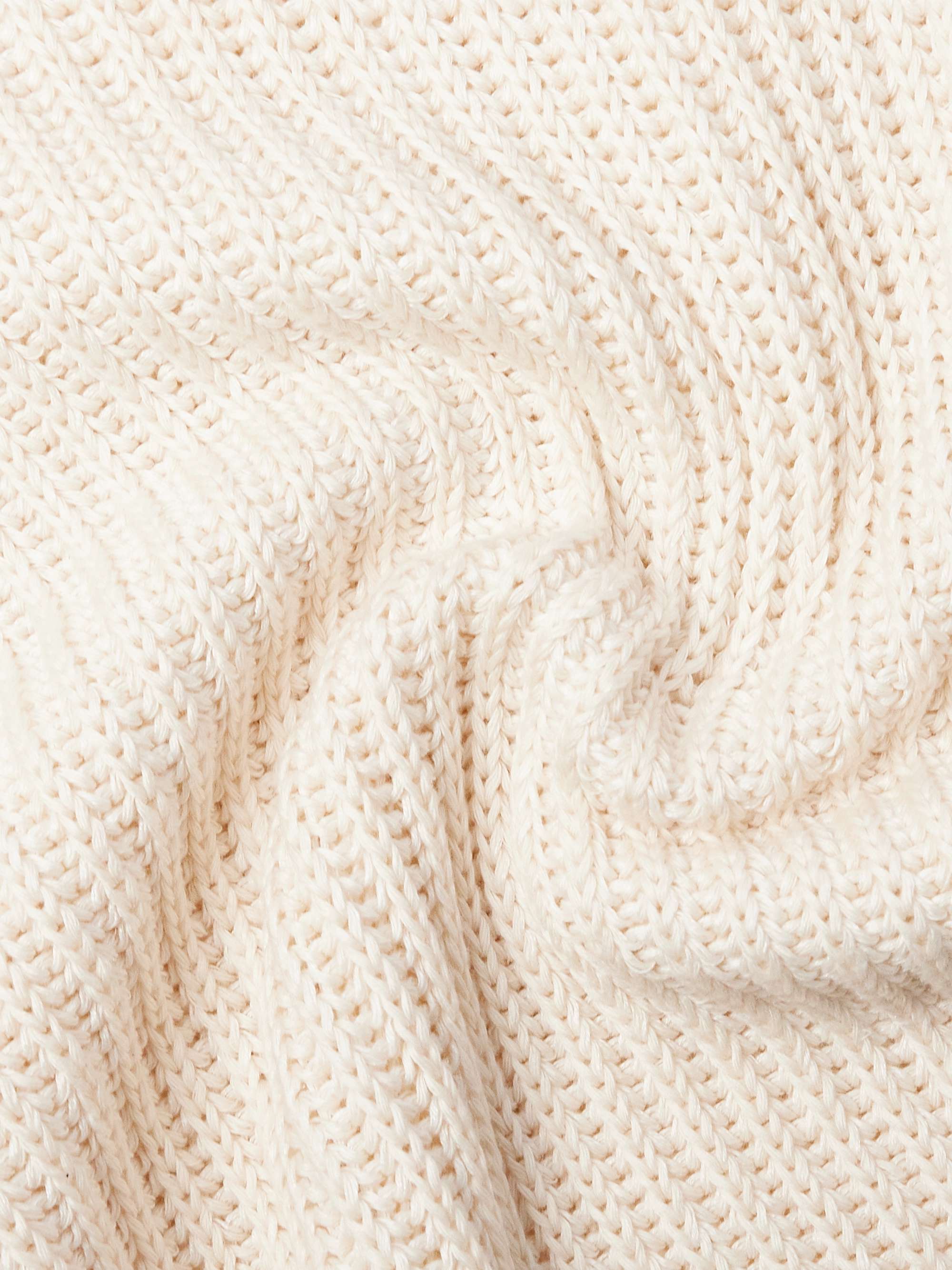 Ribbed Linen, Cotton and Silk-Blend Sweater view