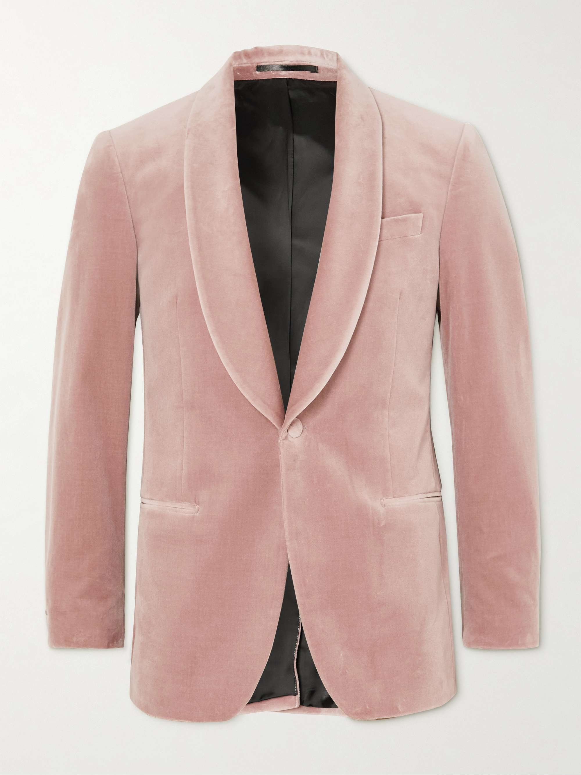 Cotton-Blend Velvet Tuxedo Jacket hero visual