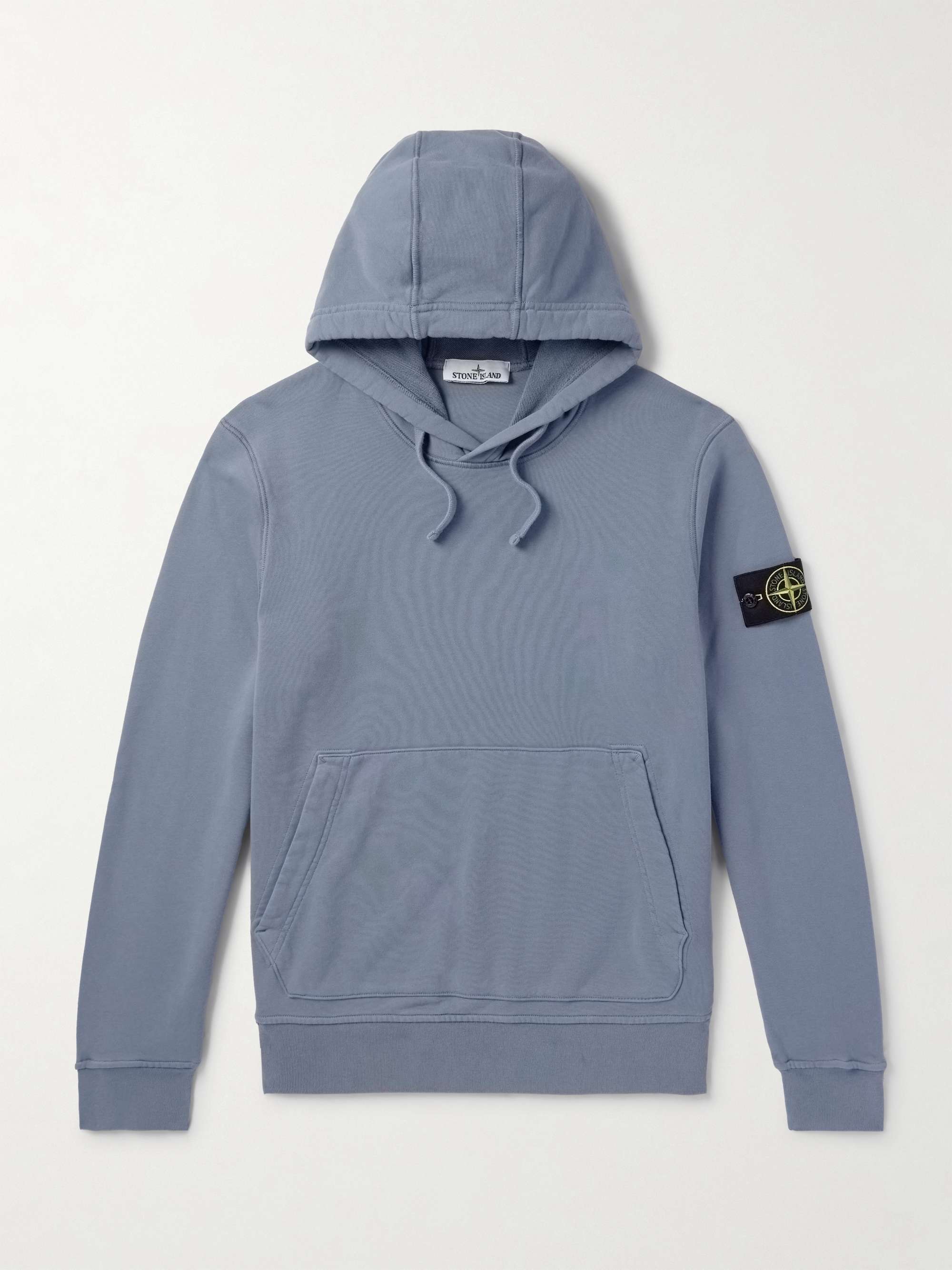 Logo-Appliquéd Garment-Dyed Cotton-Jersey Hoodie hero visual