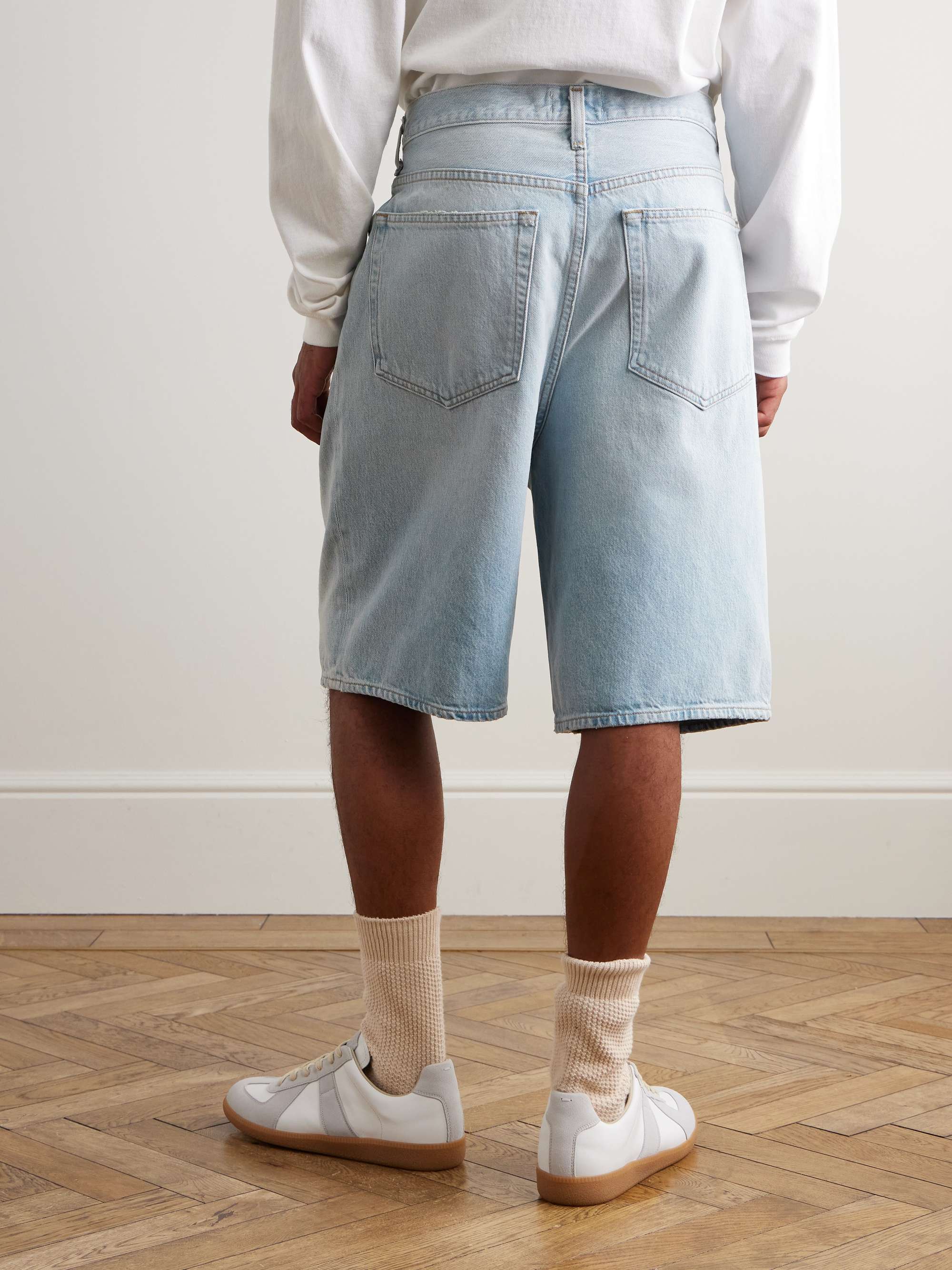 Skater Straight-Leg Denim Shorts view