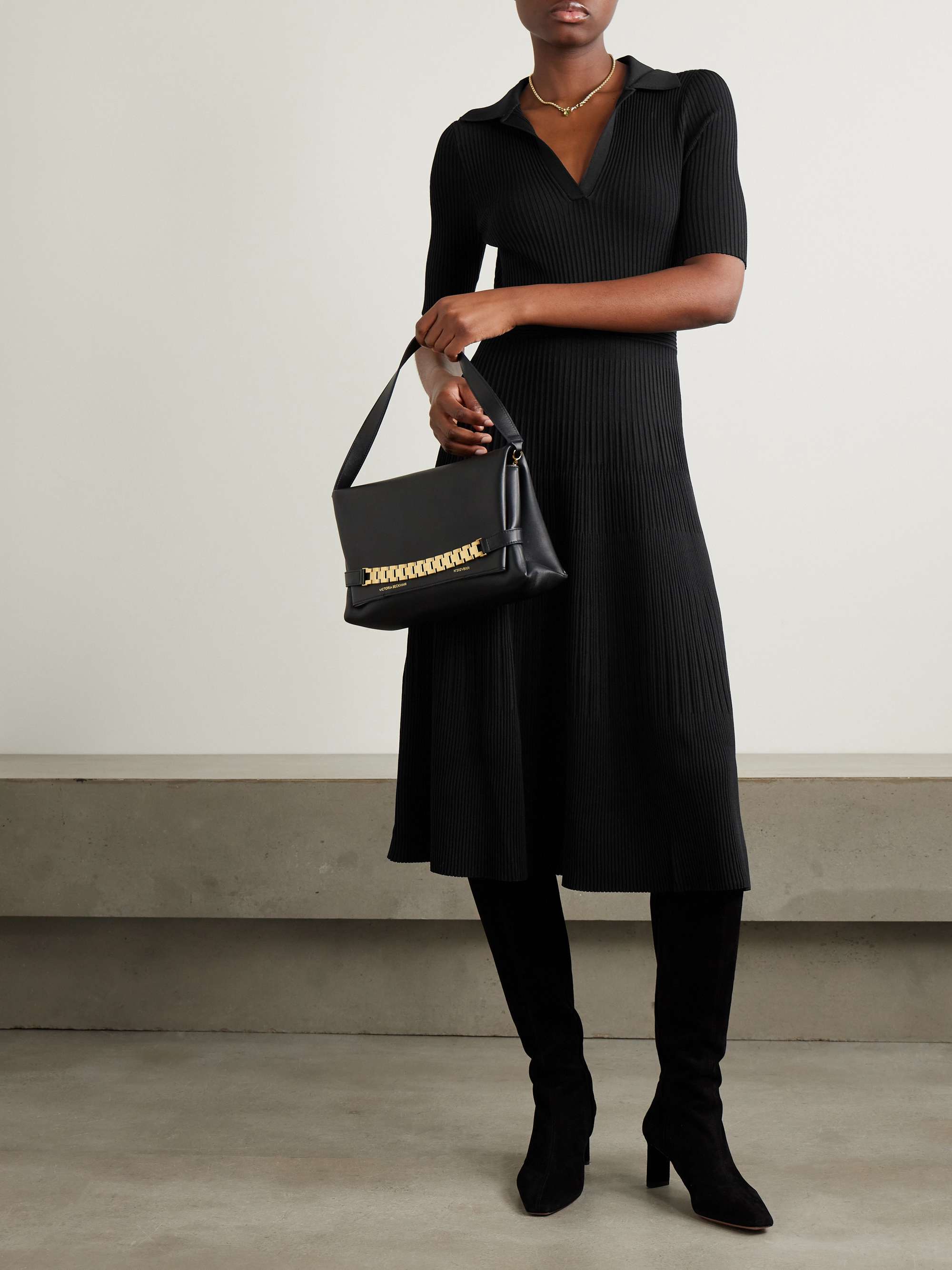 Pati ribbed-knit midi dress view