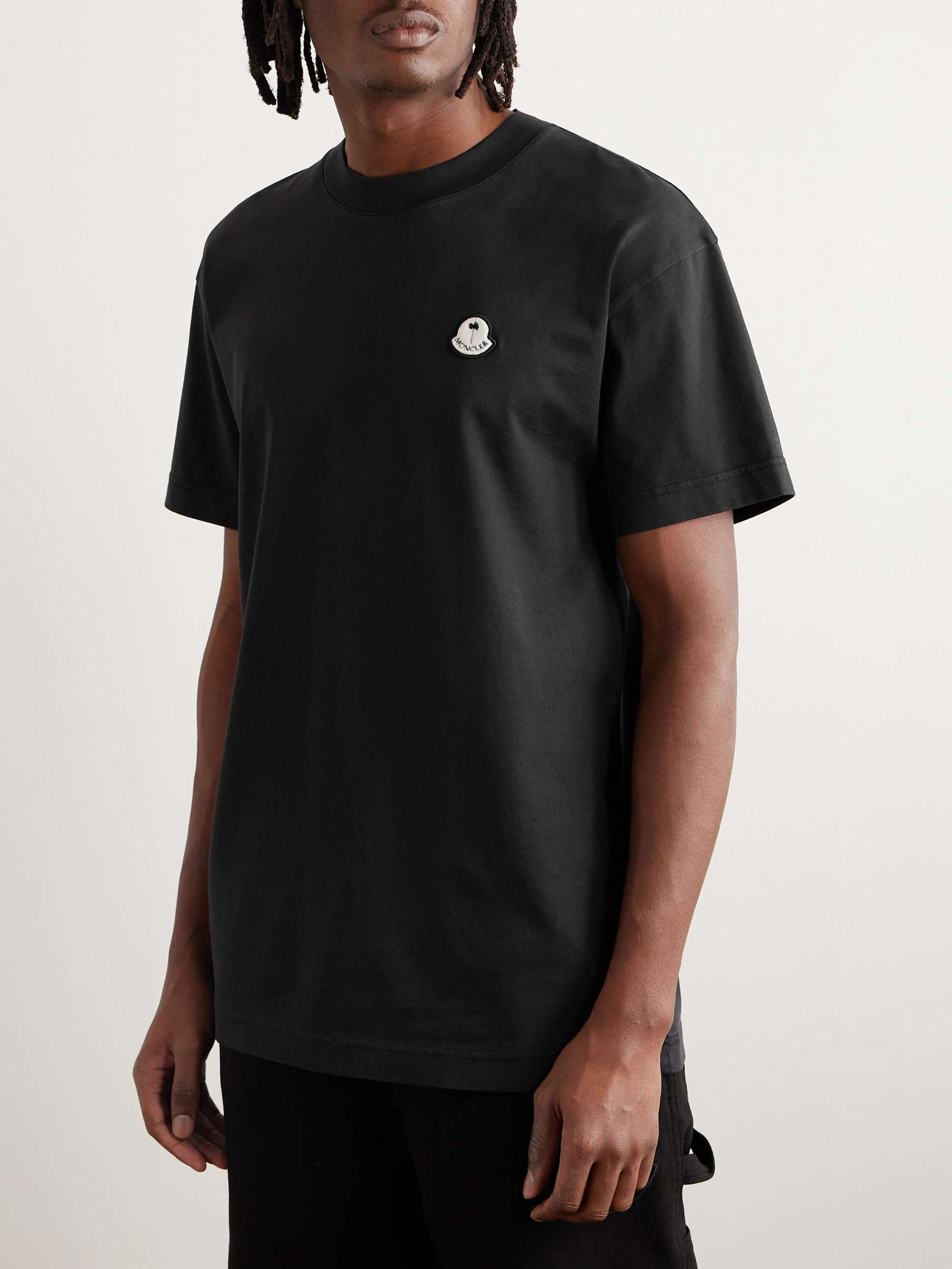 + Palm Angels Logo-Appliquéd Cotton-Jersey T-Shirt view